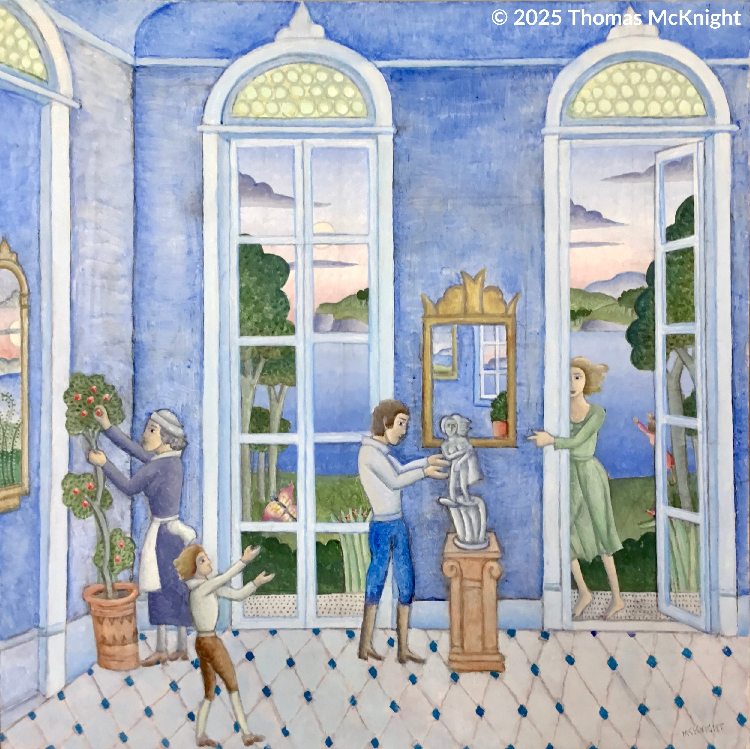 Blue Studio at Sunset