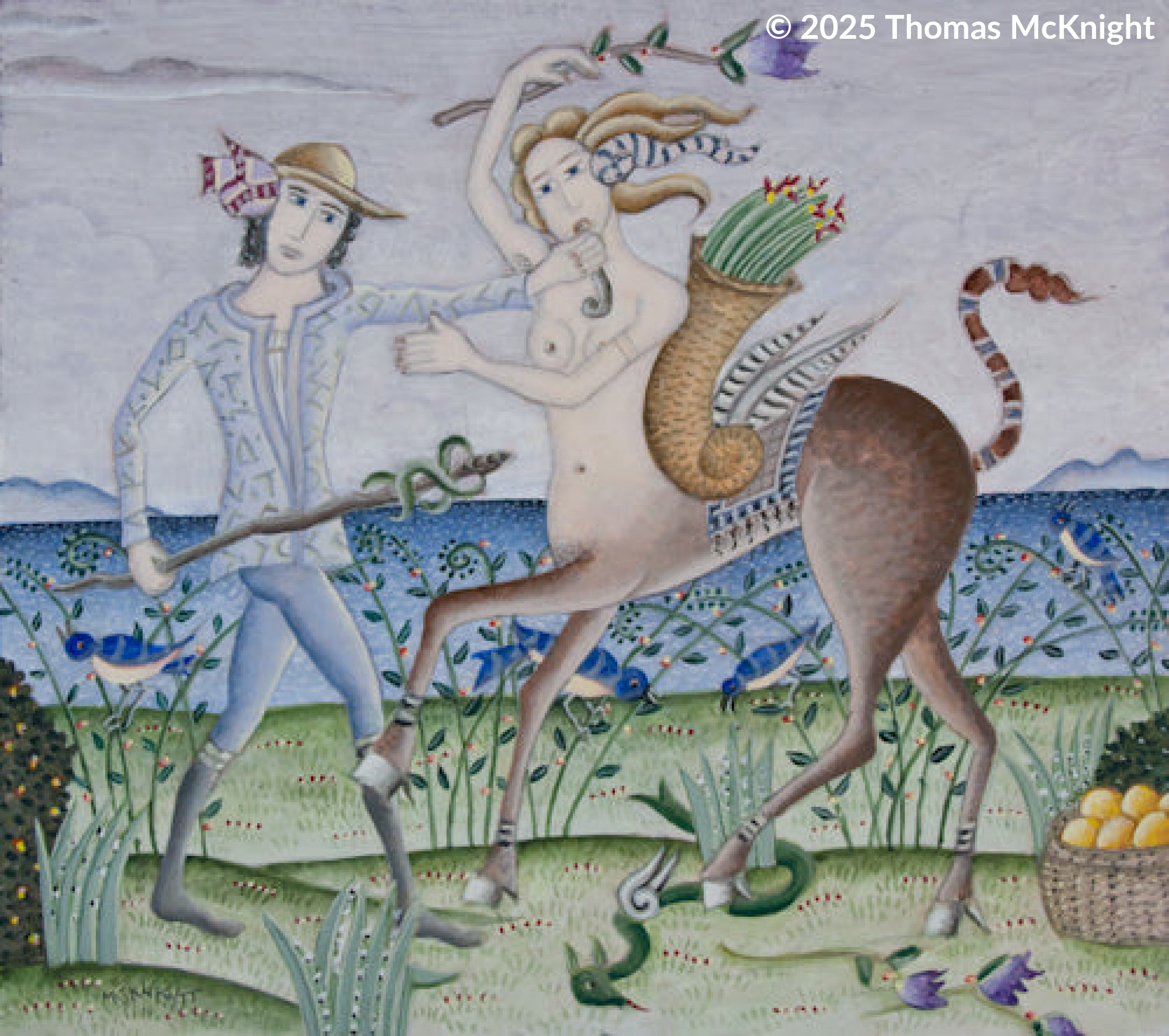 Blue Warrior acrylic on board