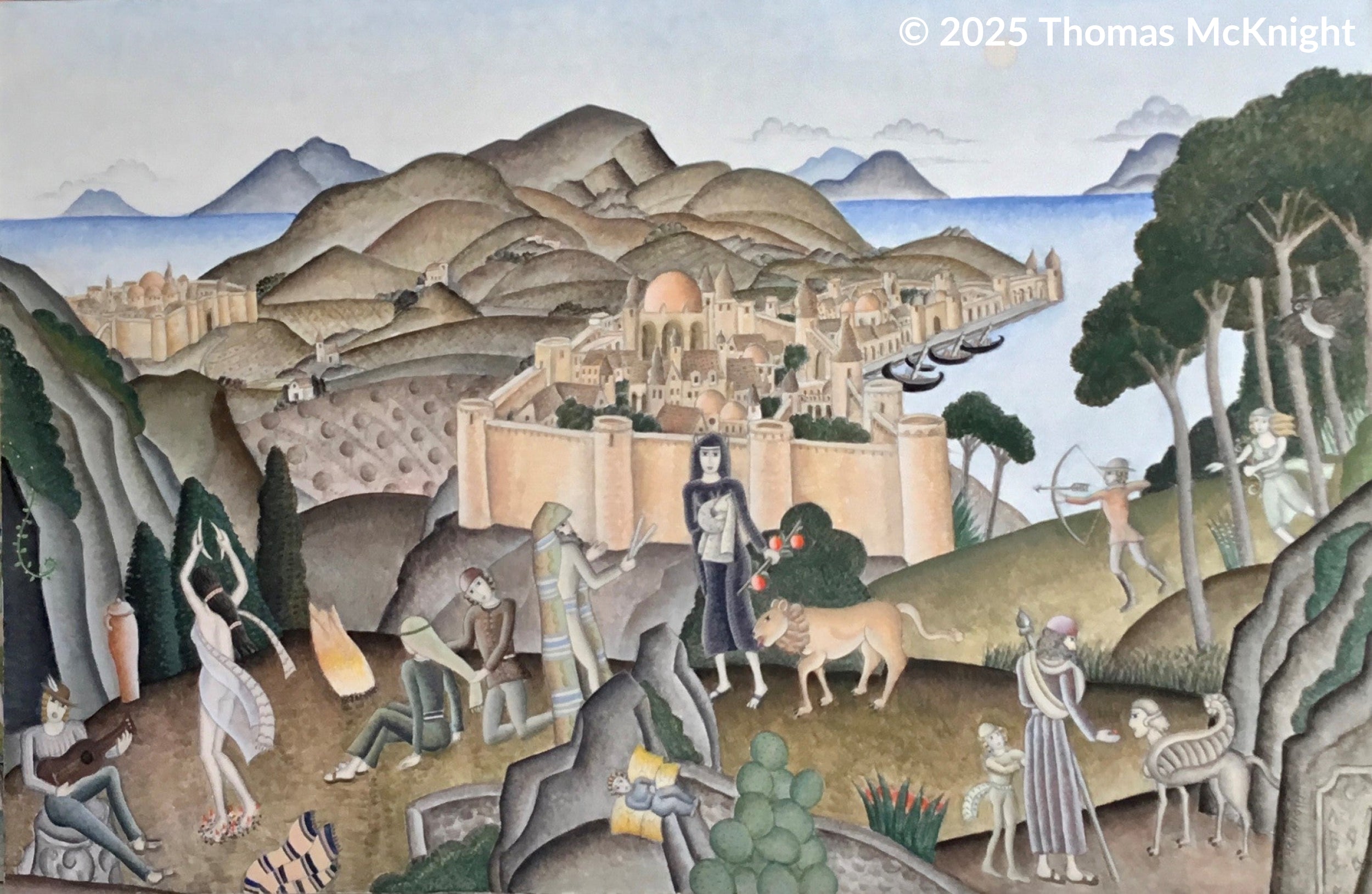 Dipolis-Cities of the Ancient Wisdom acrylic on canvas