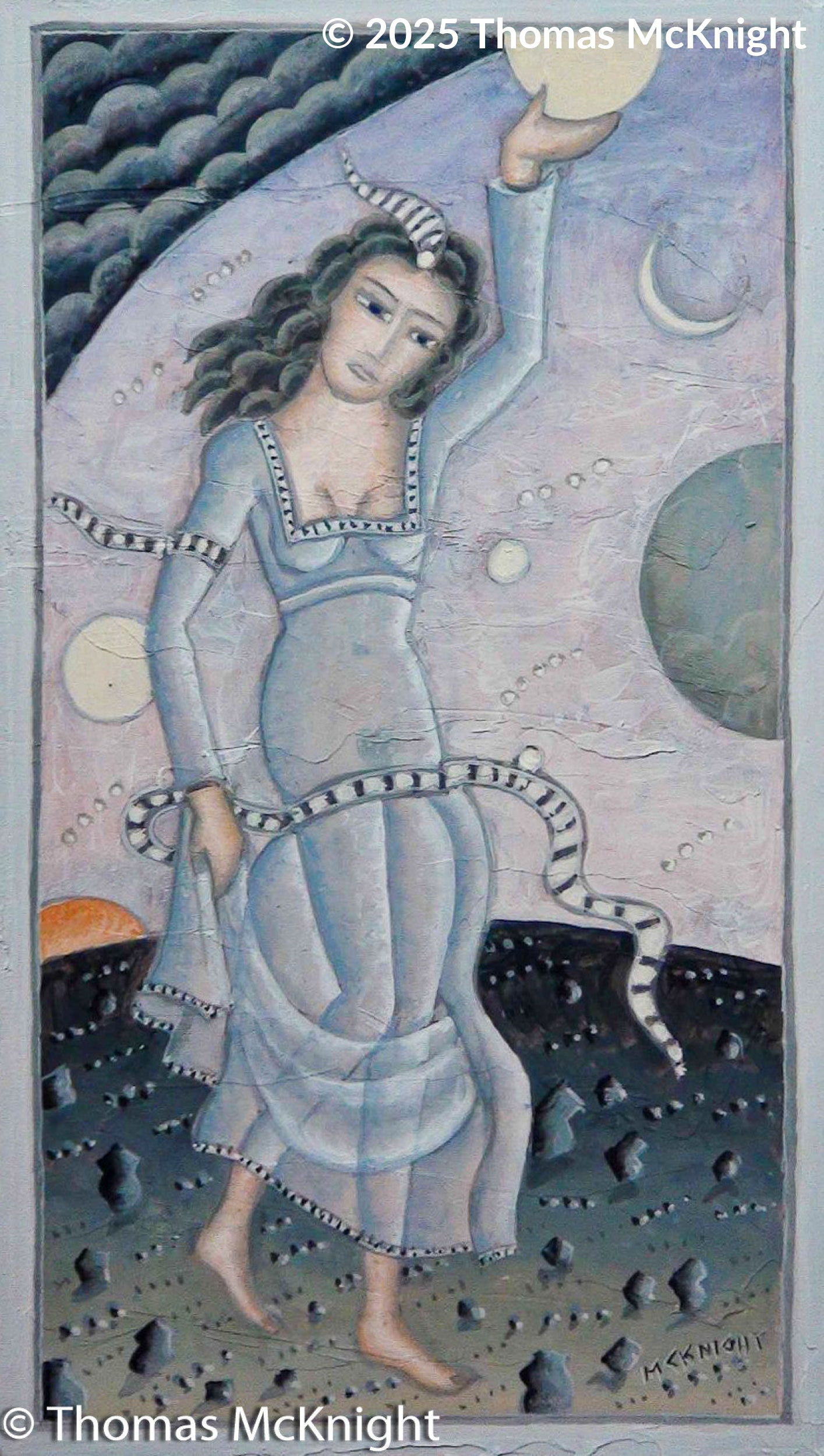 Nymph in Space Acrylic on Board acrylic on board