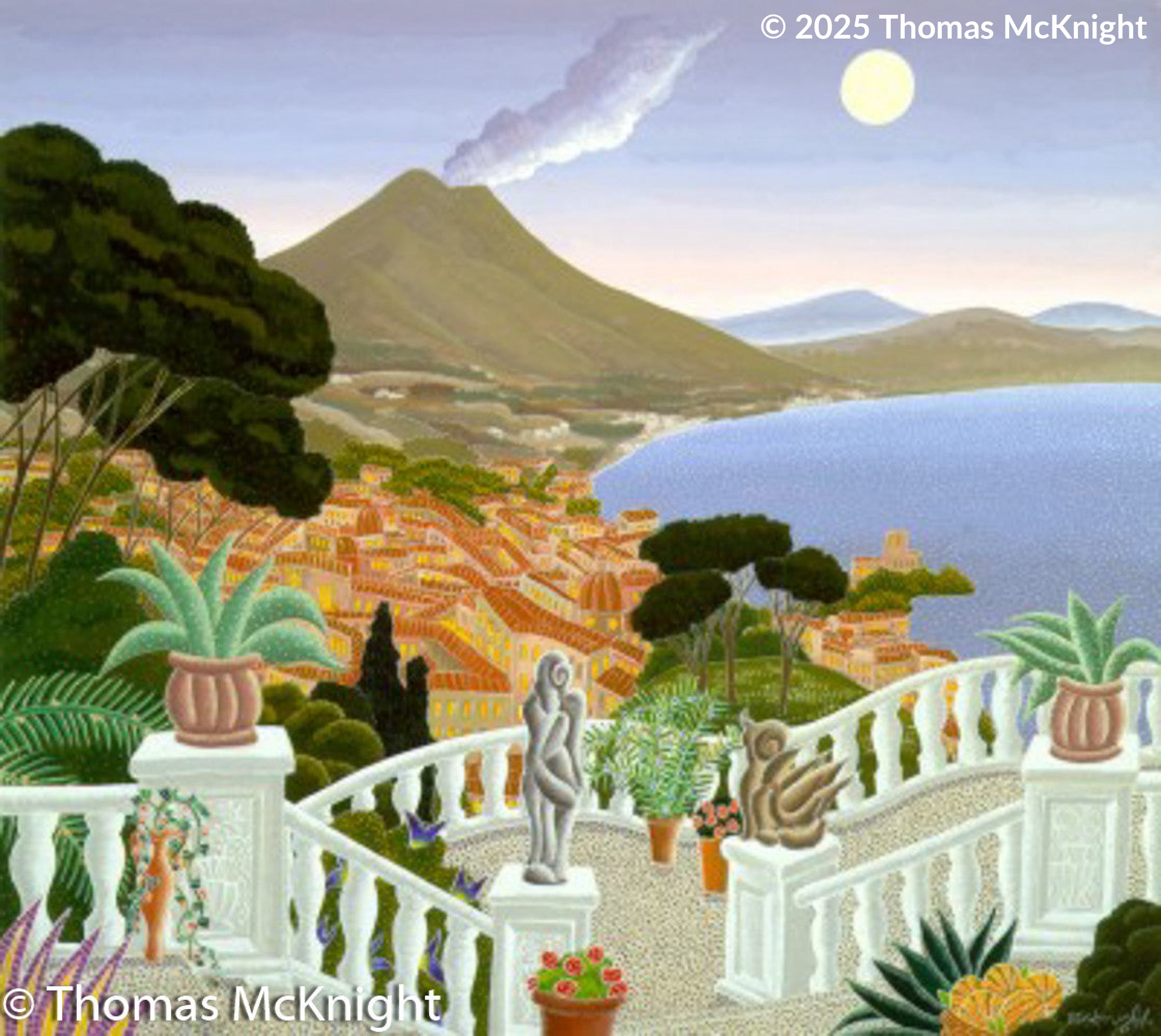 View of Vesuvius Paper silkscreen