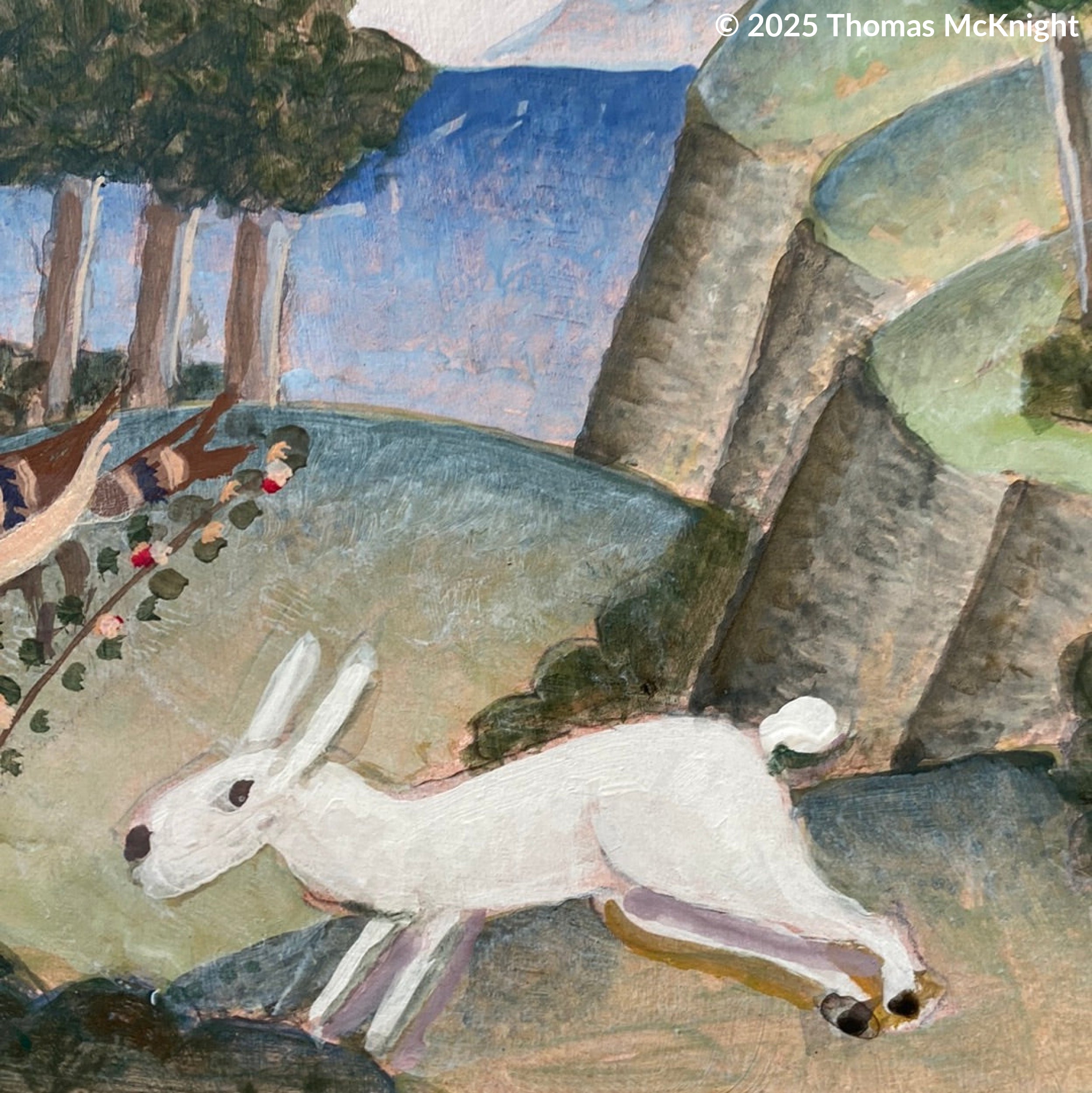 White Rabbit by the Sea