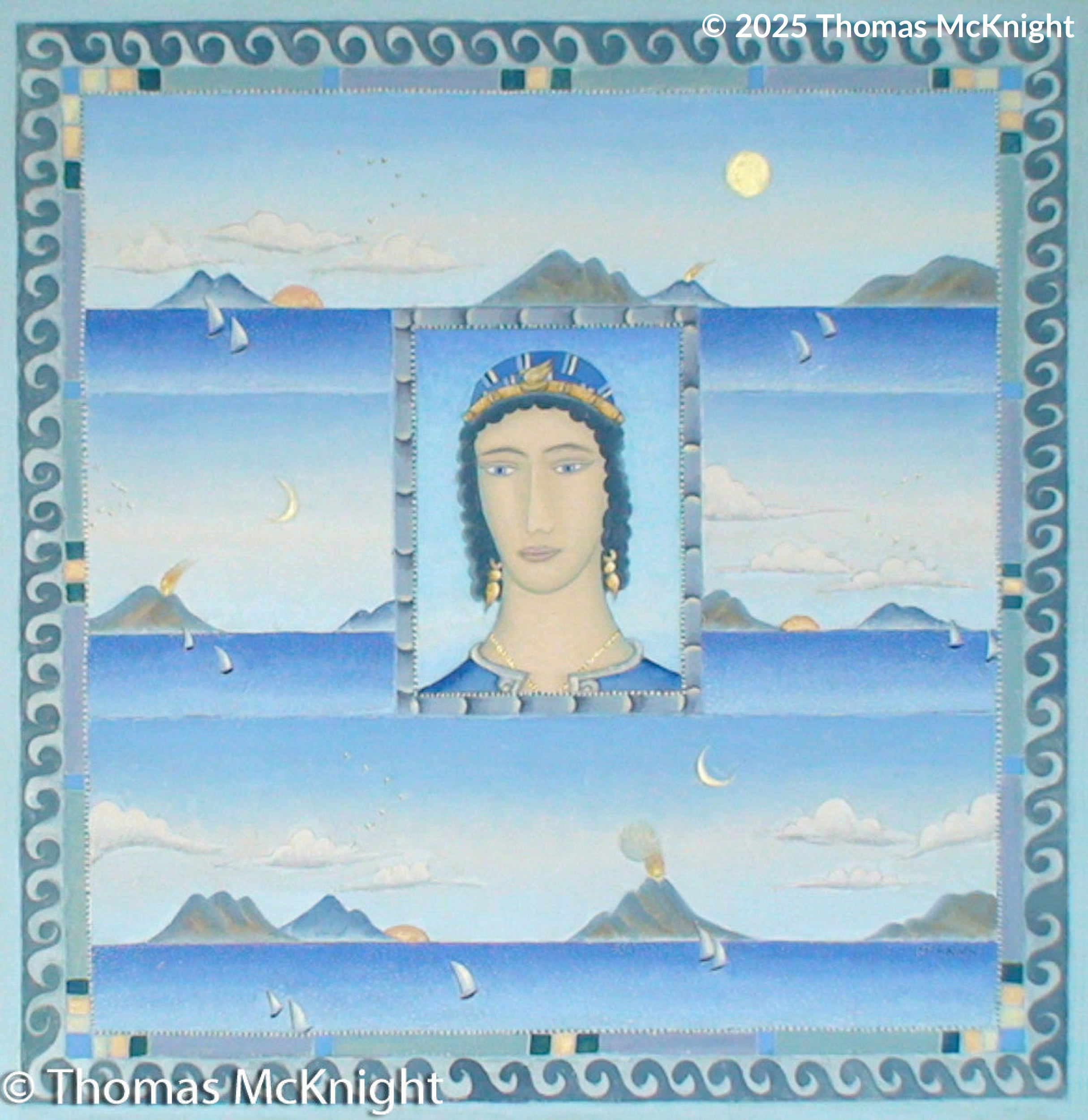 Aegean Muse Acrylic on Canvas acrylic on canvas