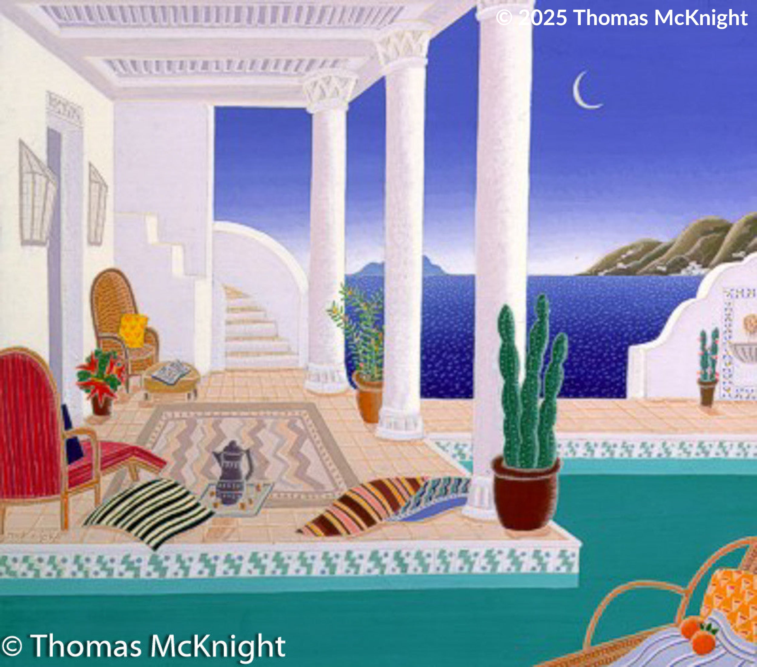 Andalusian Pool Paper Poster