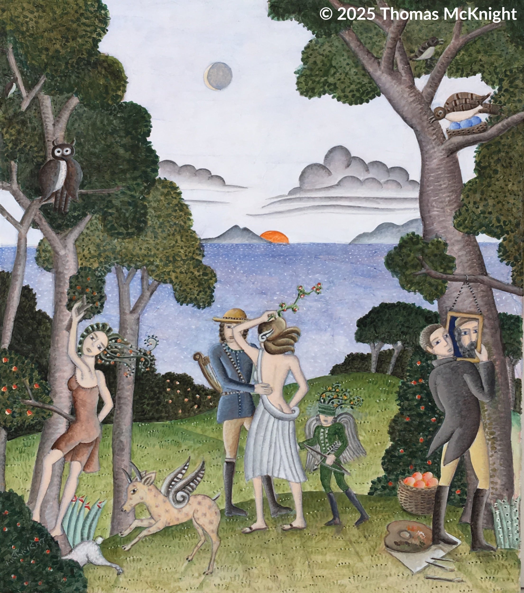 Arcadian Nuptials acrylic on board