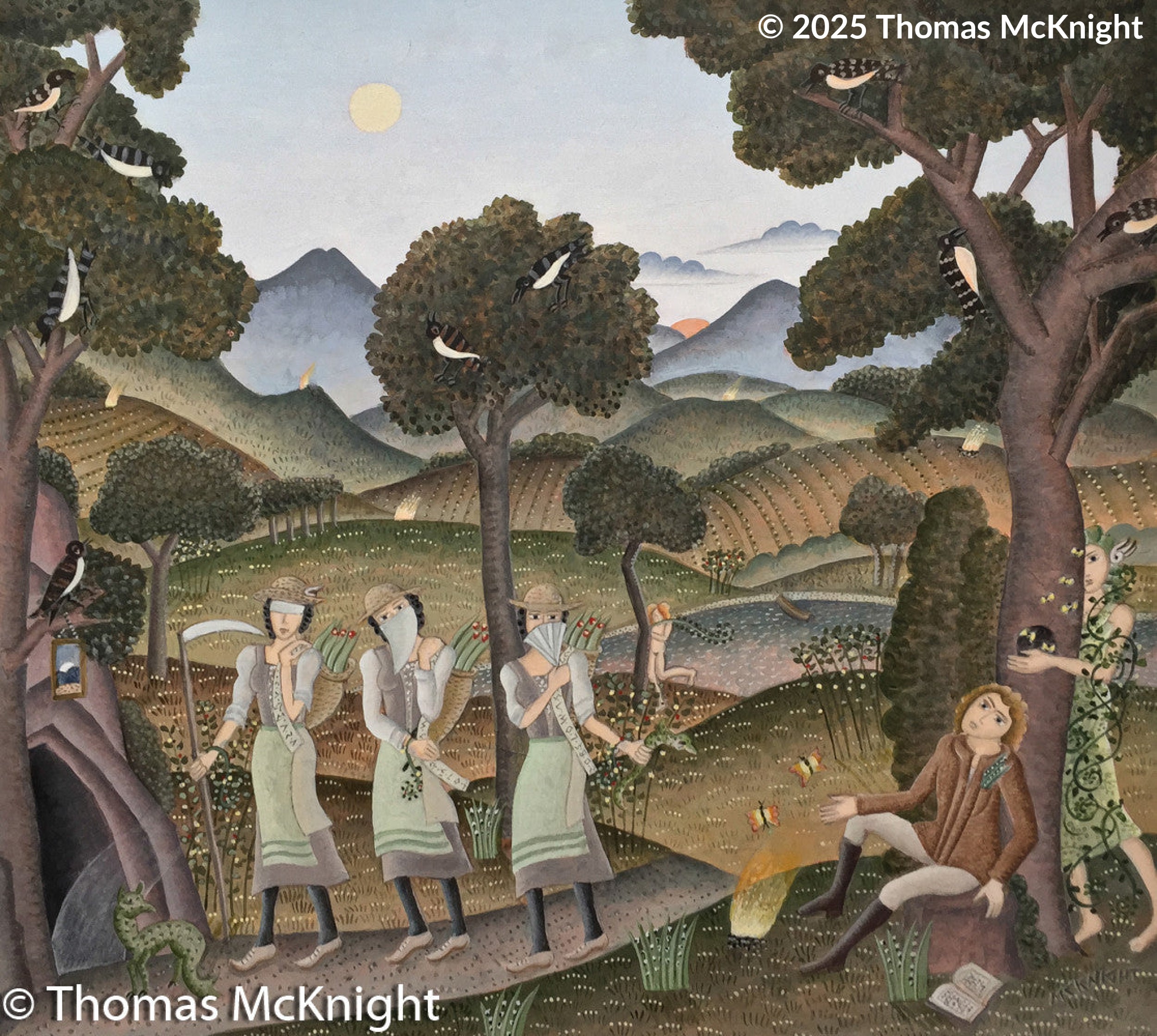Beltane Evening acrylic on board