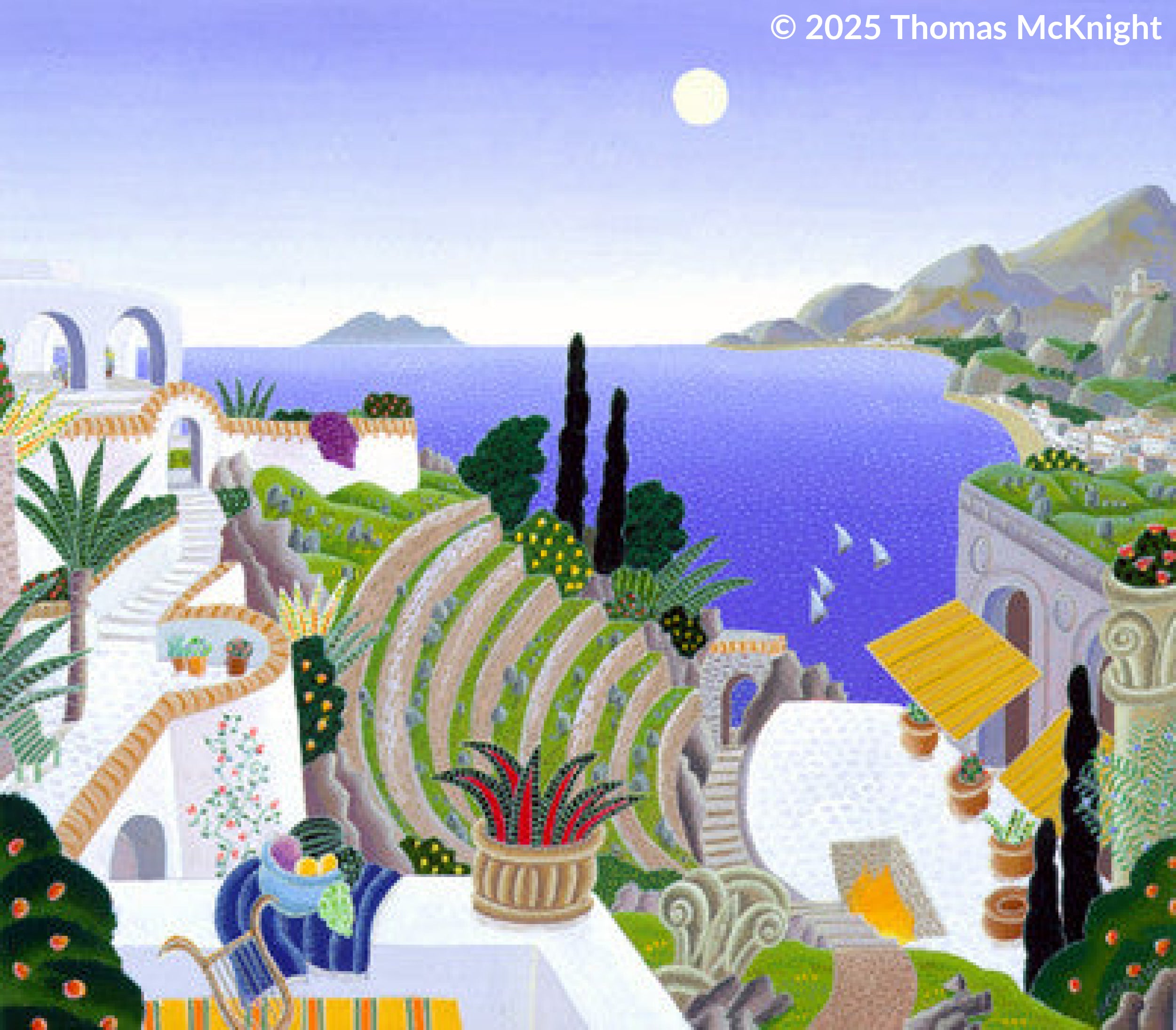 Classical Amphitheatre casein on paper