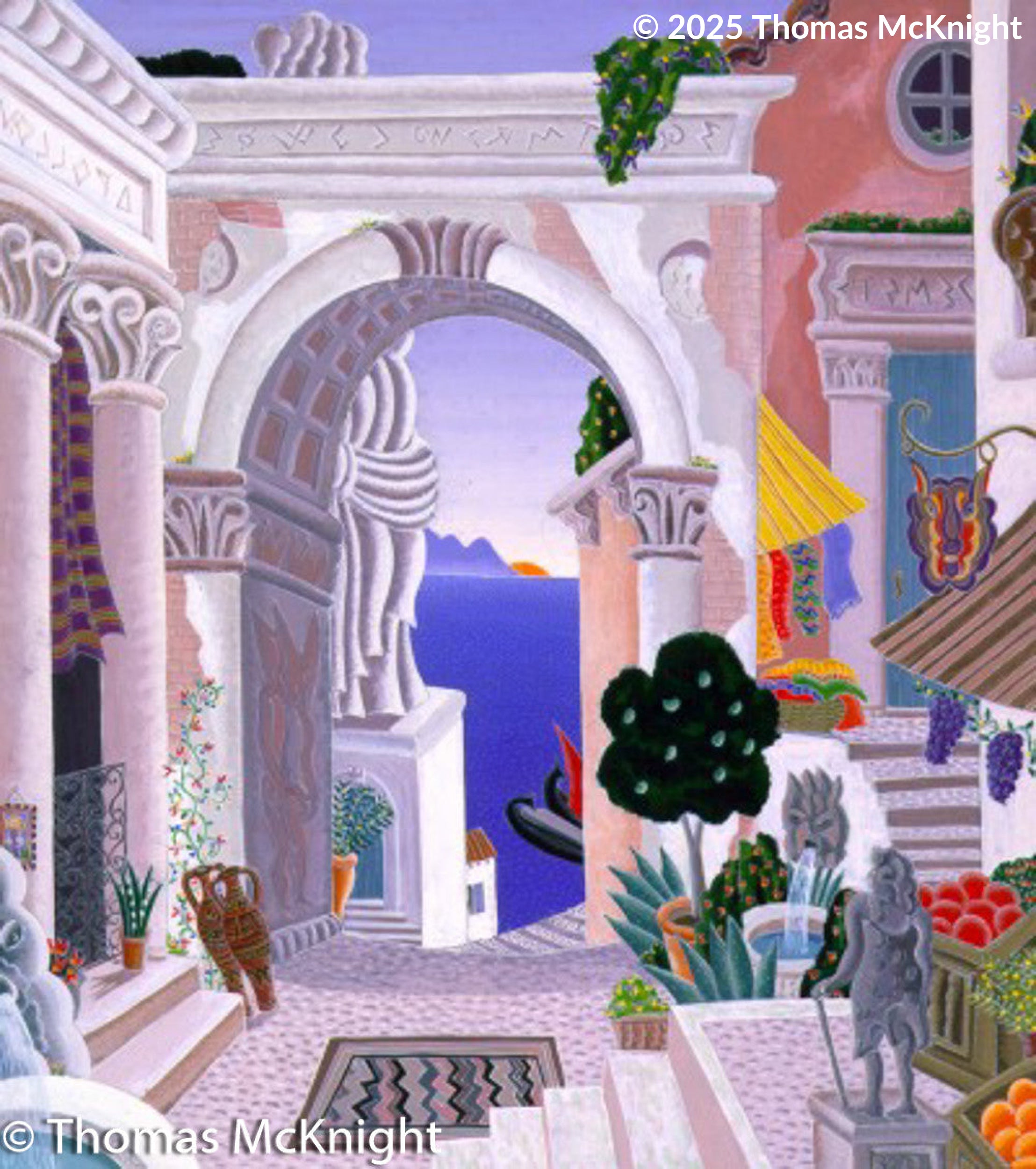 Classical City Gate Paper silkscreen