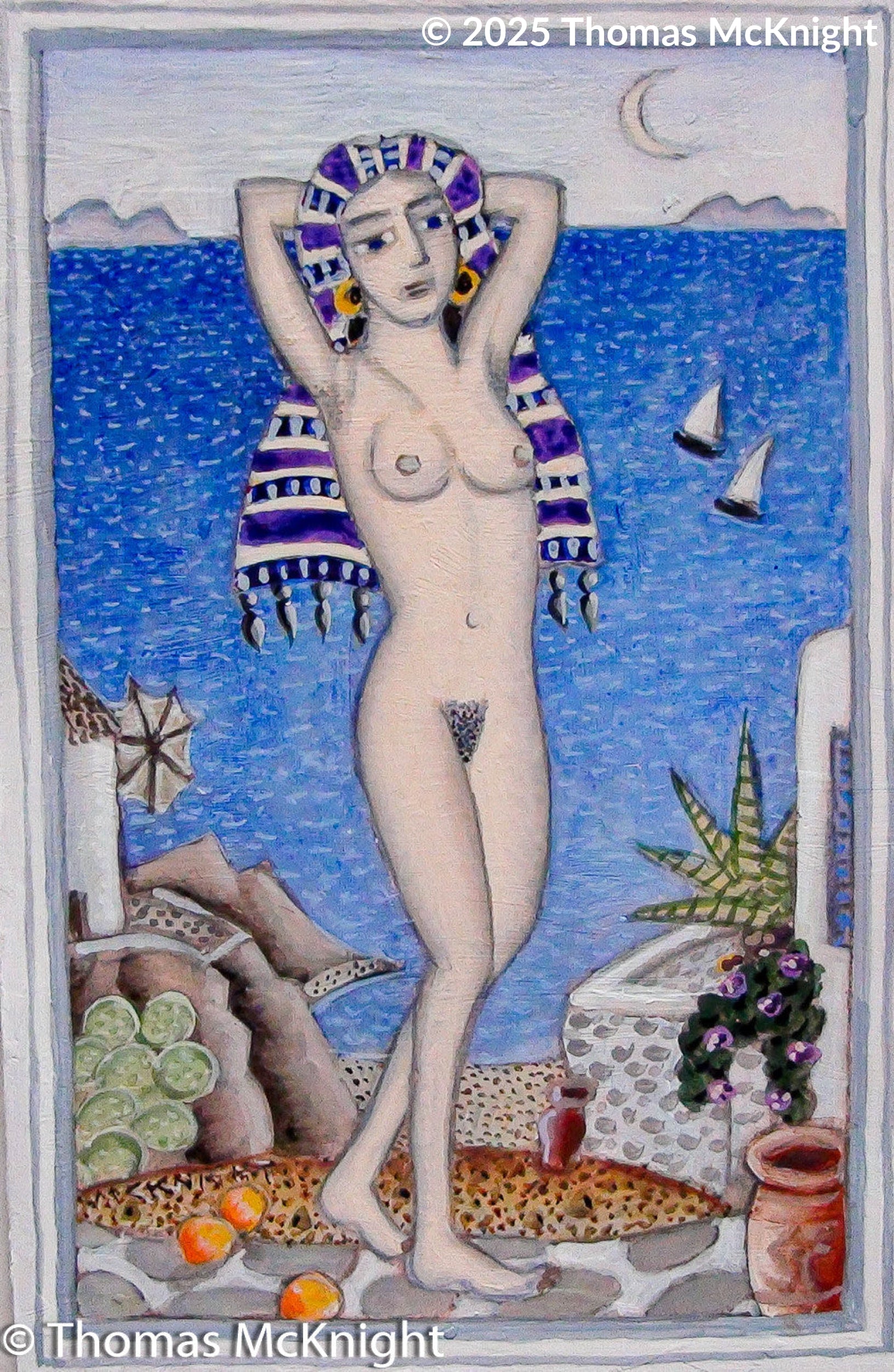 Cycladic Nude Acrylic on Board acrylic on board