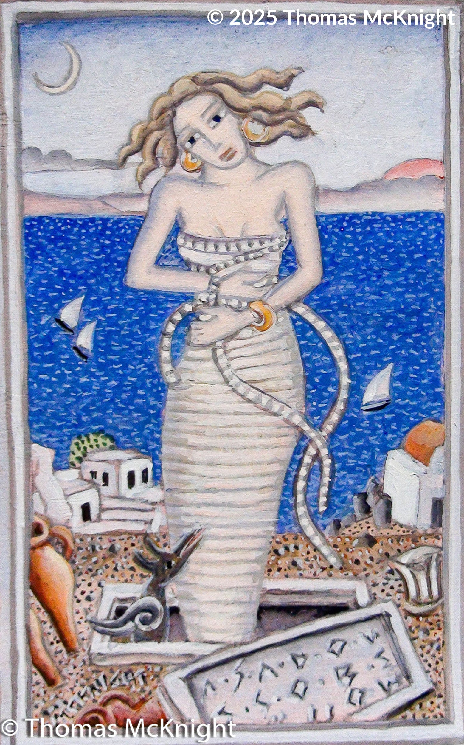 Cycladic Rebirth Acrylic on Board acrylic on board
