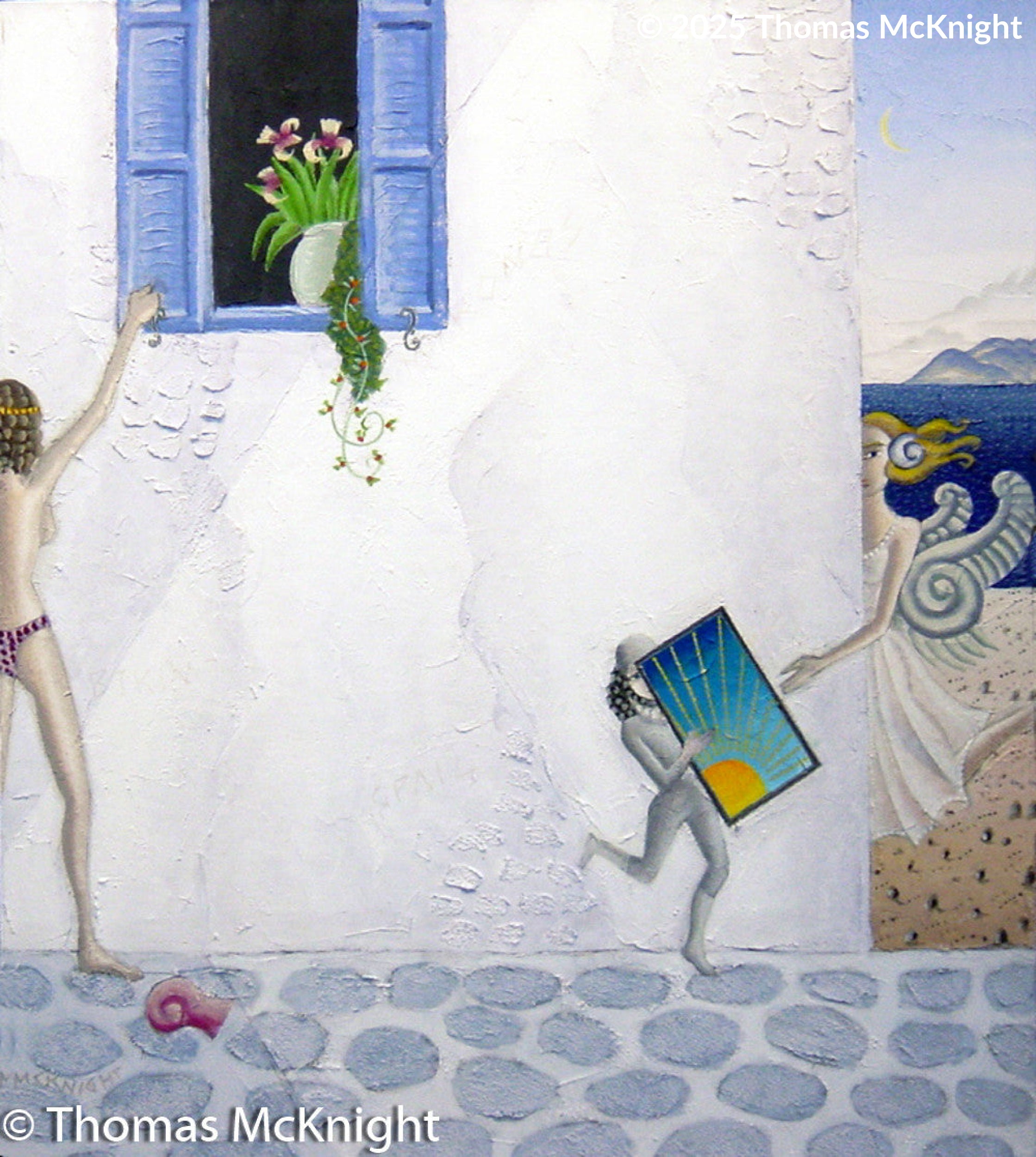 Cycladic Variations II Sunburst Acrylic on Canvas acrylic on canvas