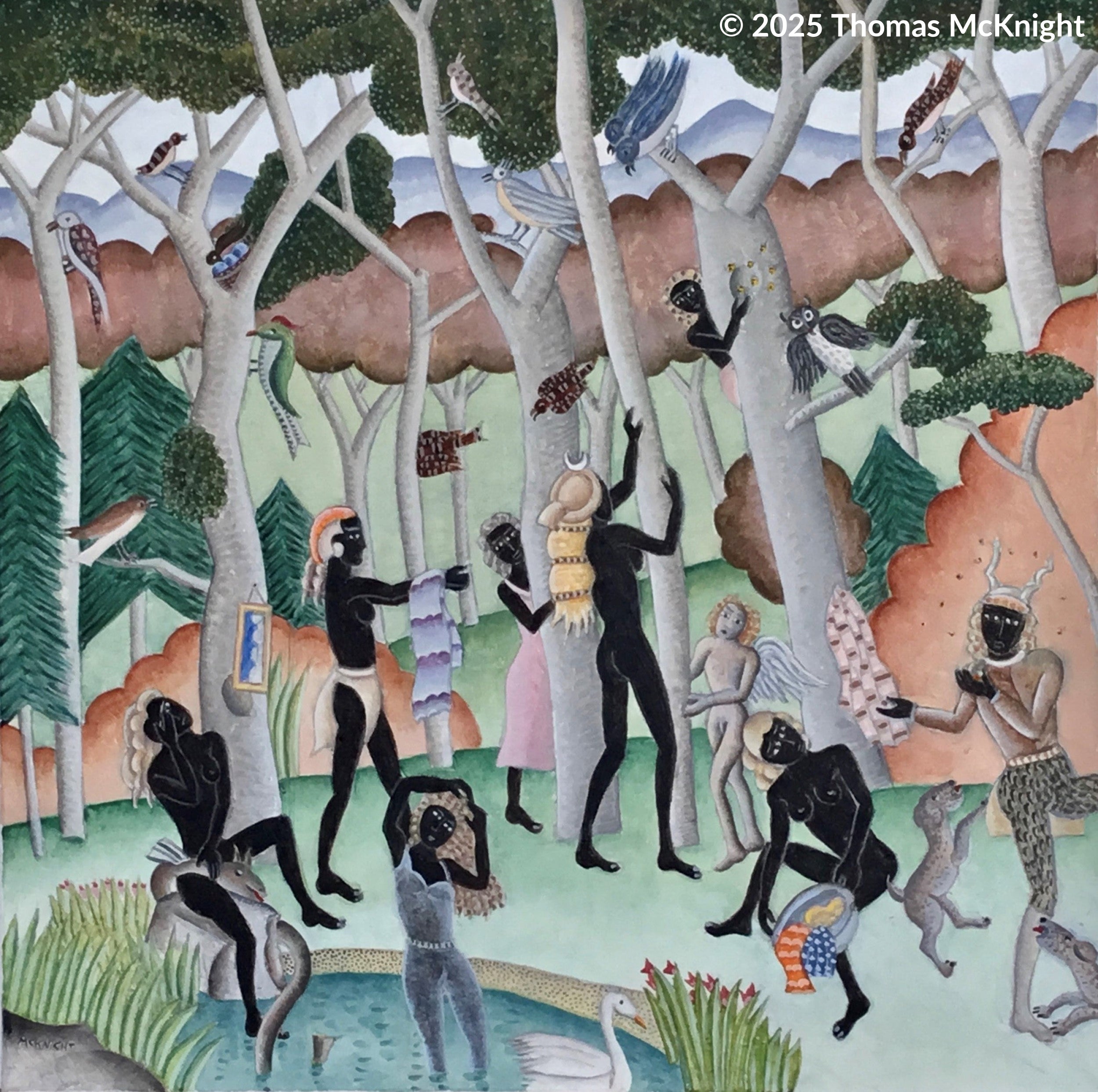 Diana and Actaeon acrylic on canvas