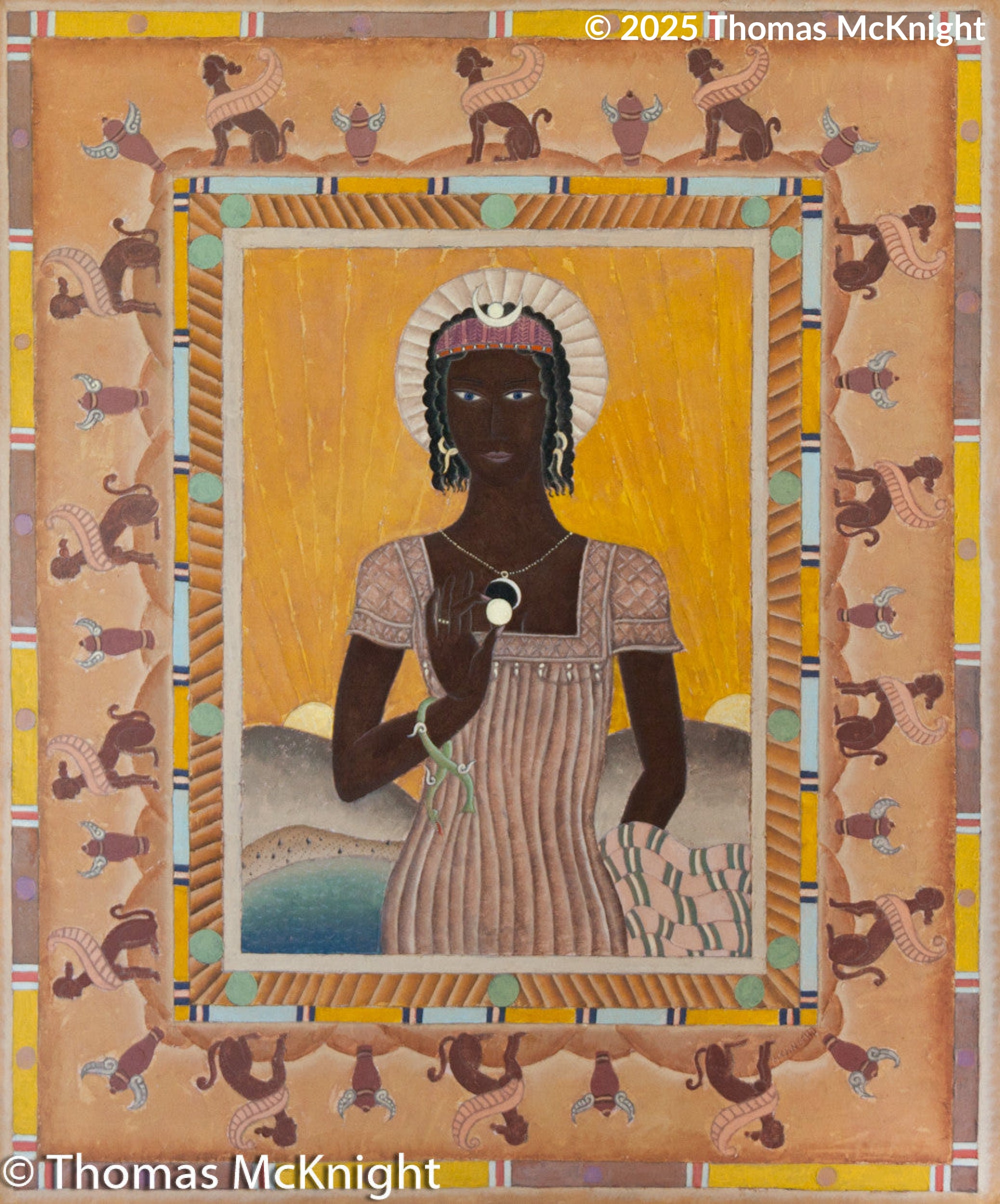 Egyptian Isis acrylic on canvas