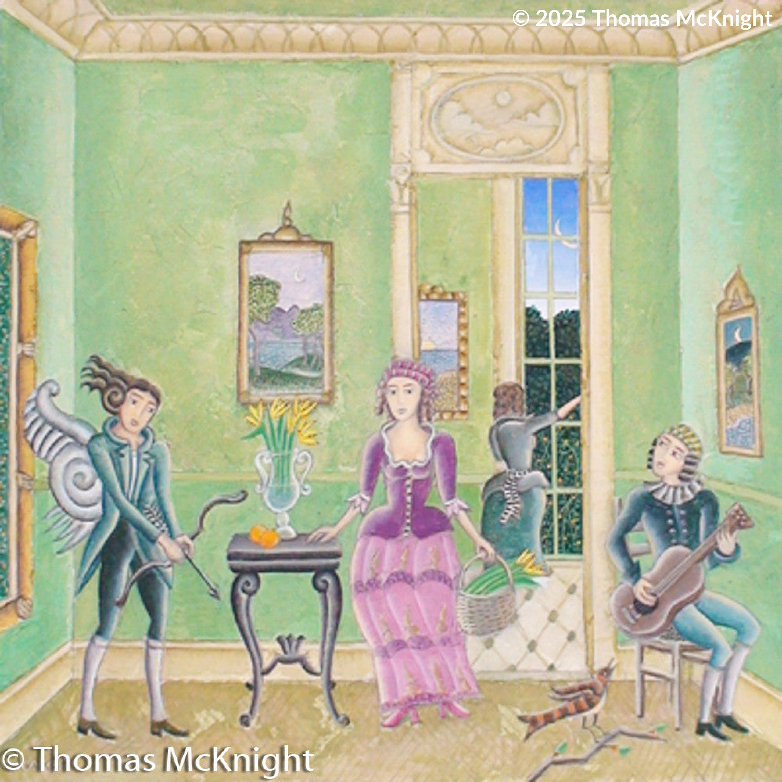 Eighteenth Century Green Room Acrylic on Canvas acrylic on canvas