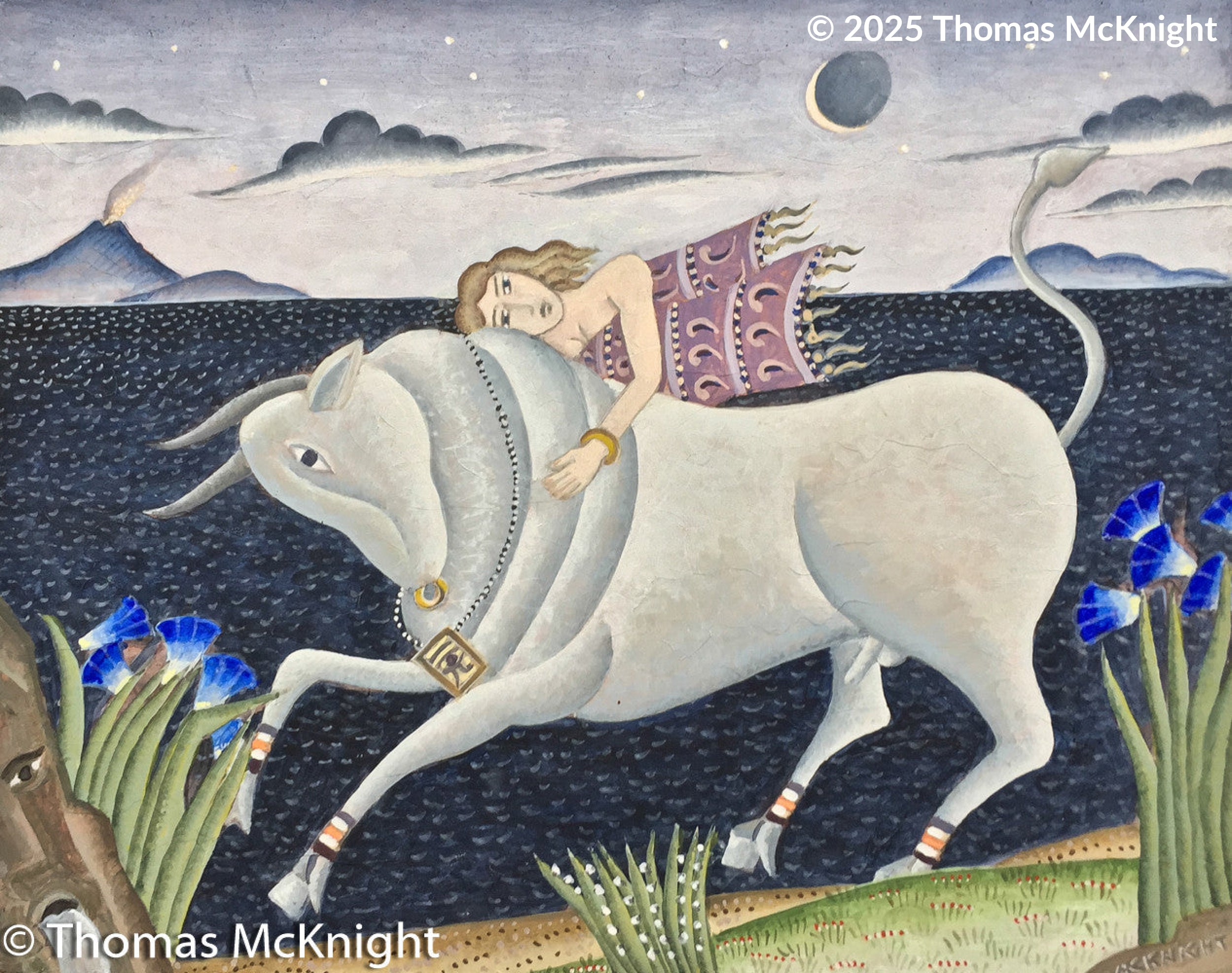 Europa and the Bull acrylic on board