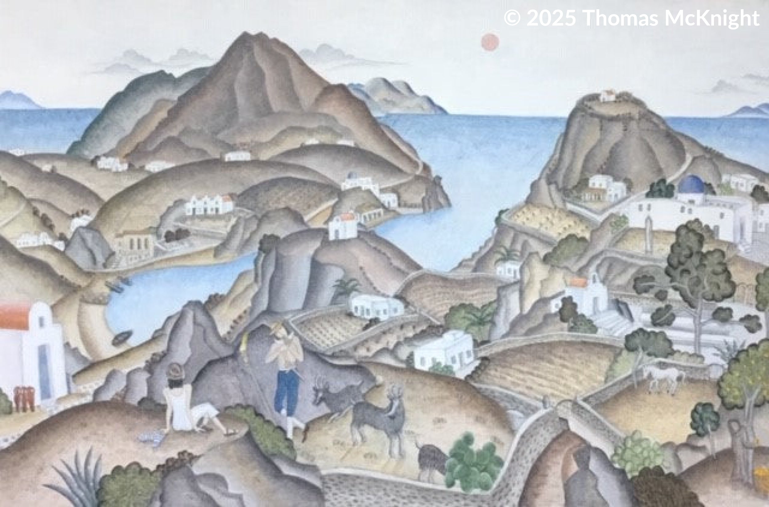 Ftelia Bay/Mykonos acrylic on canvas