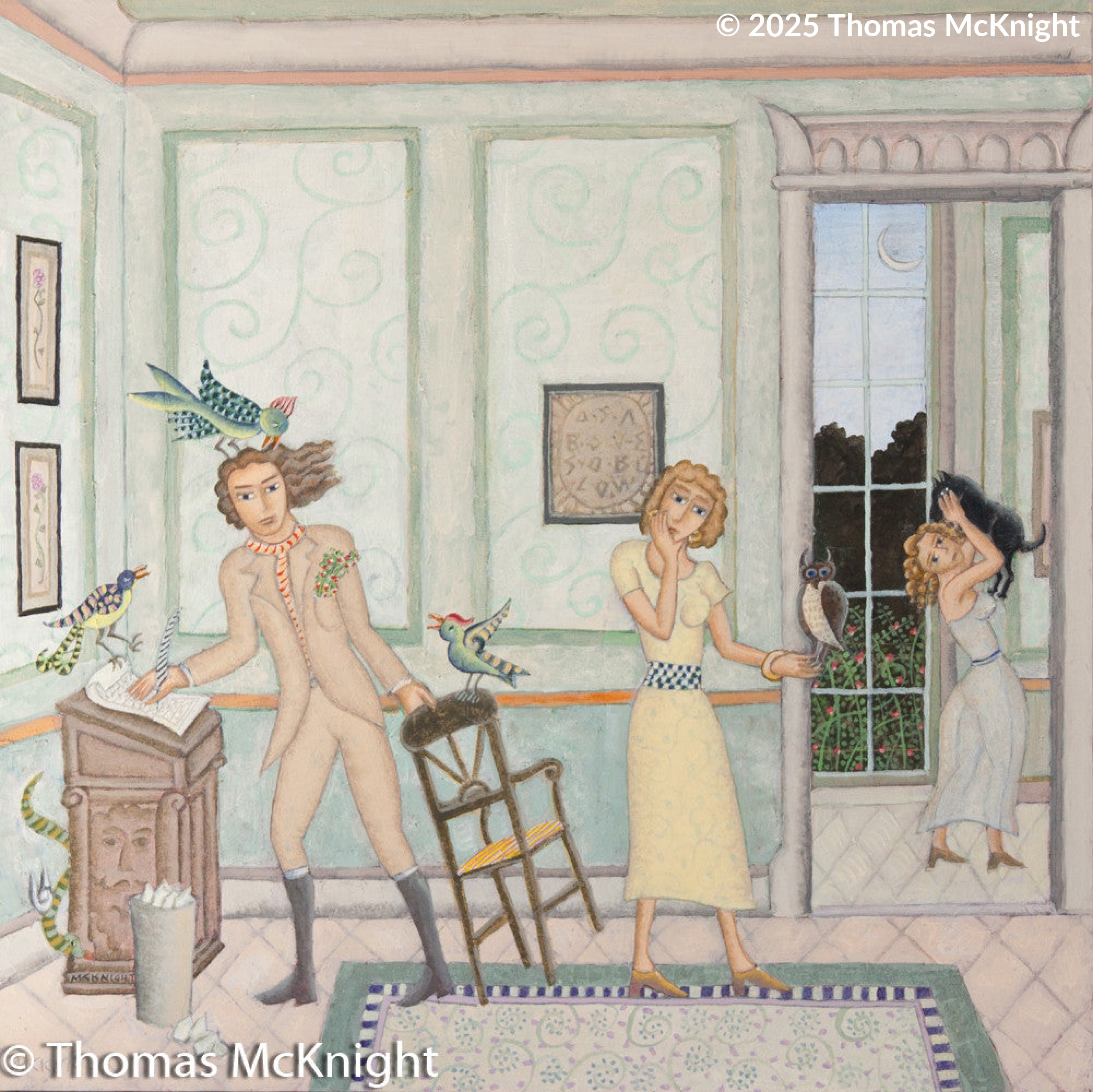 Green Room -Language of the Birds Acrylic on Canvas acrylic on canvas