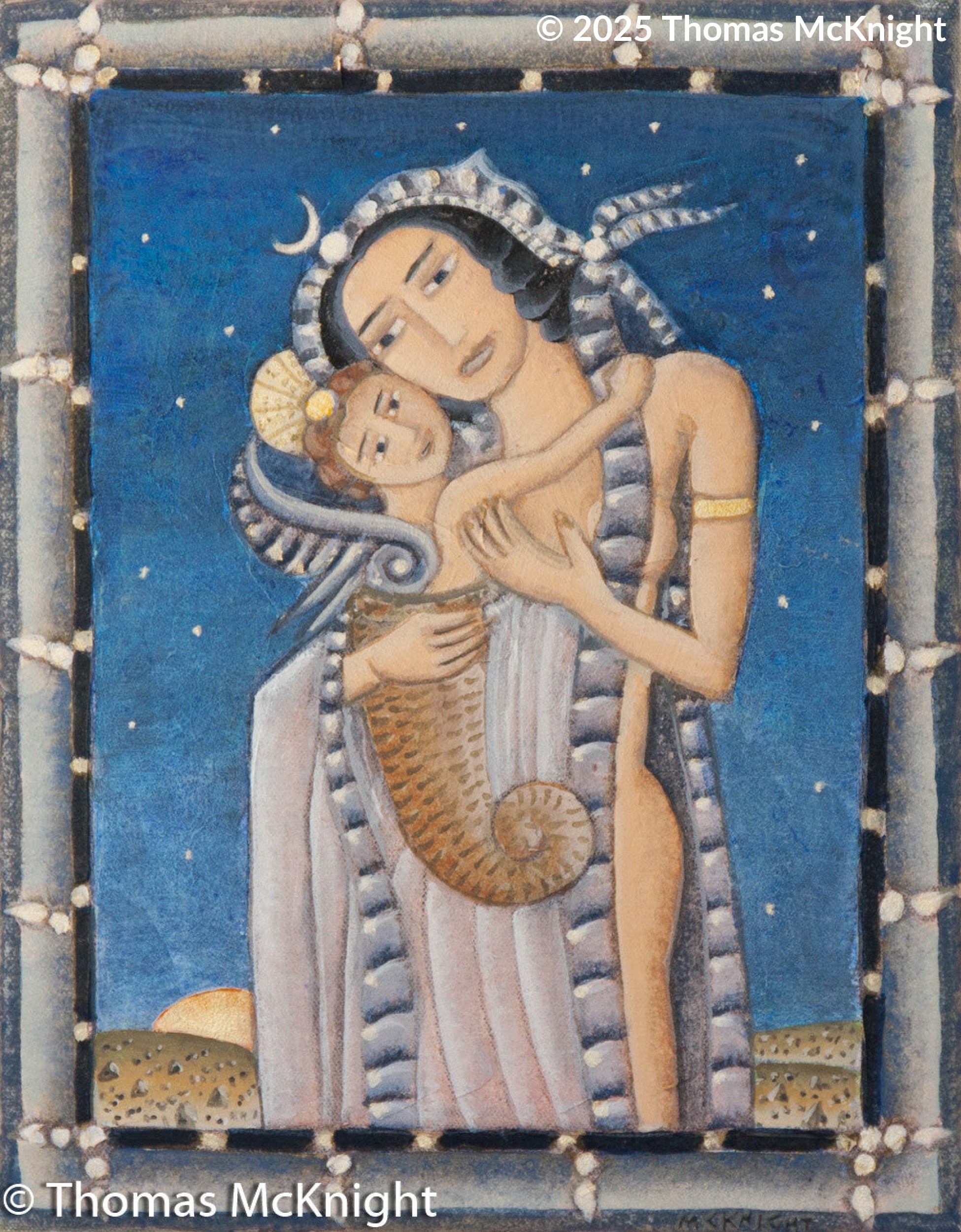Isis and Osiris Acrylic on Canvas acrylic on canvas