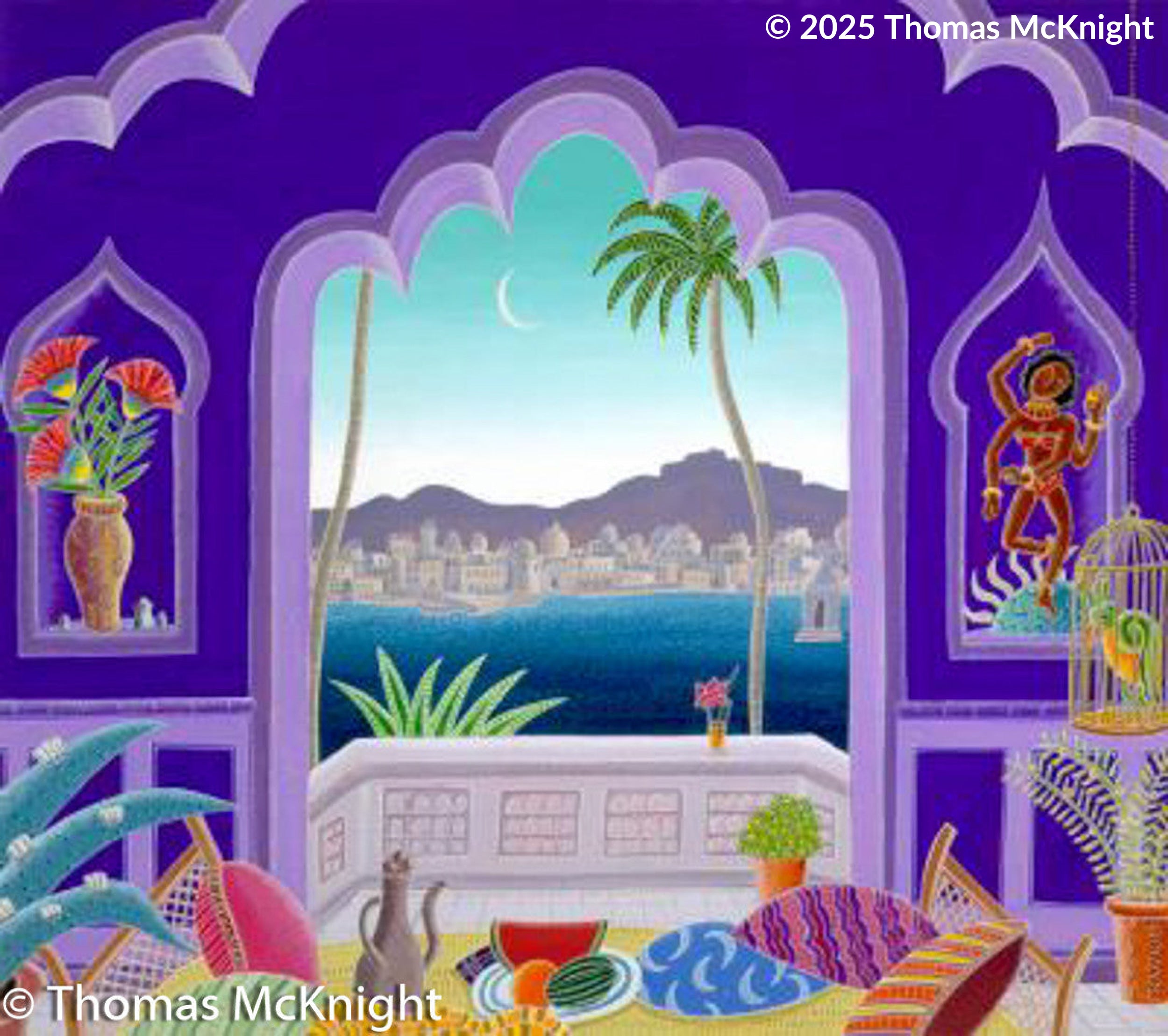 Jaipur Lake Pavillion Paper silkscreen