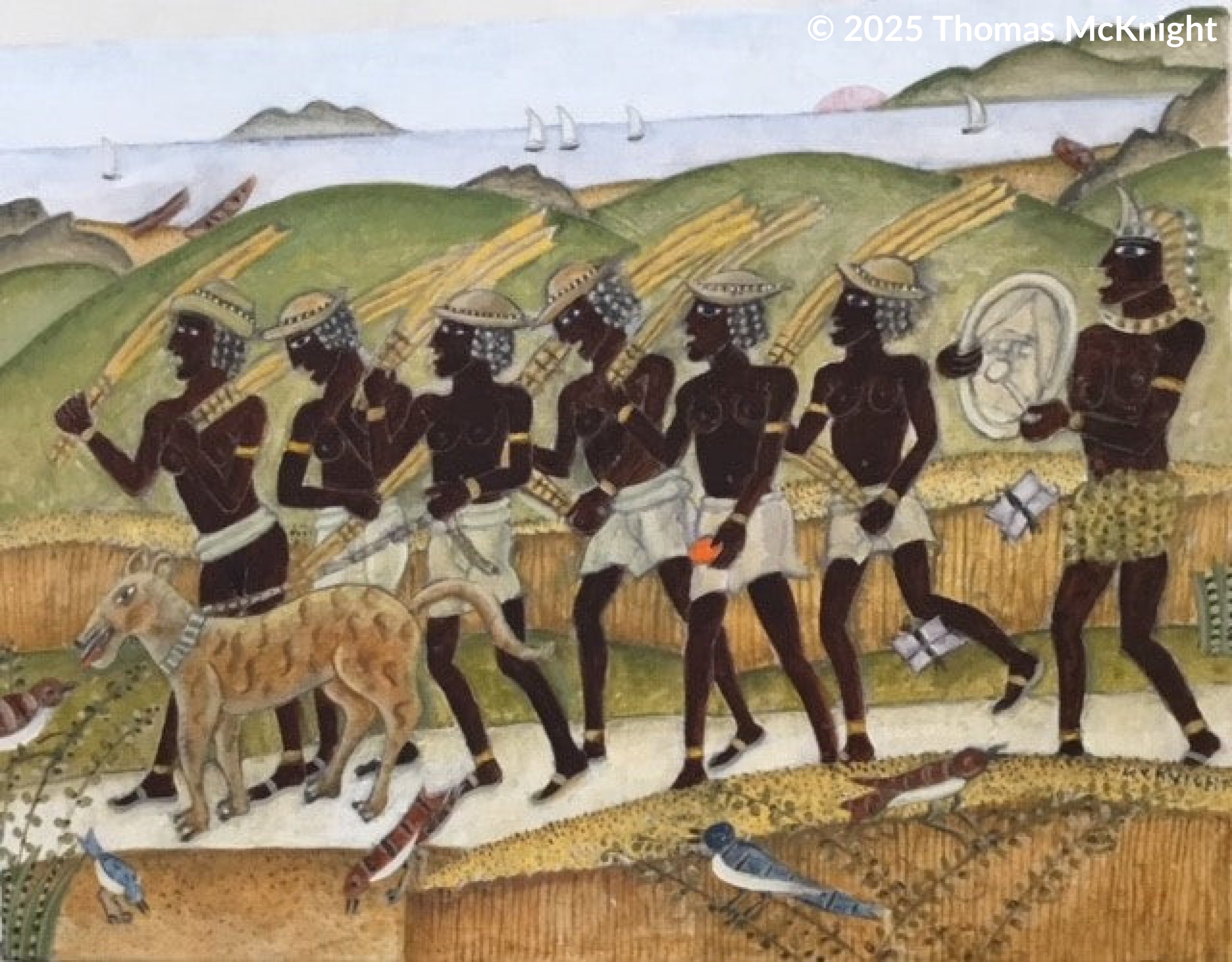 Minoan Harvesters acrylic on canvas