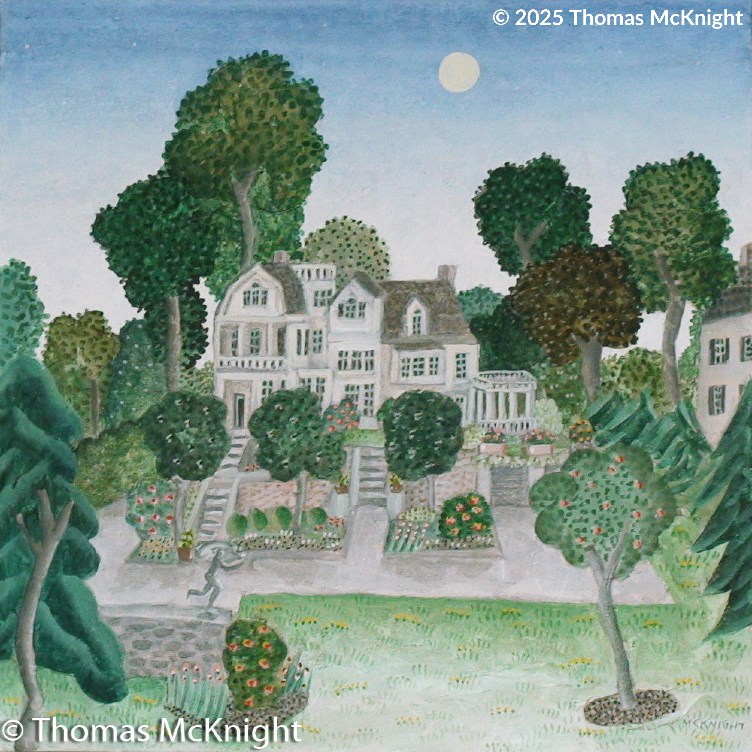 North Street Garden View Acrylic on Canvas acrylic on canvas