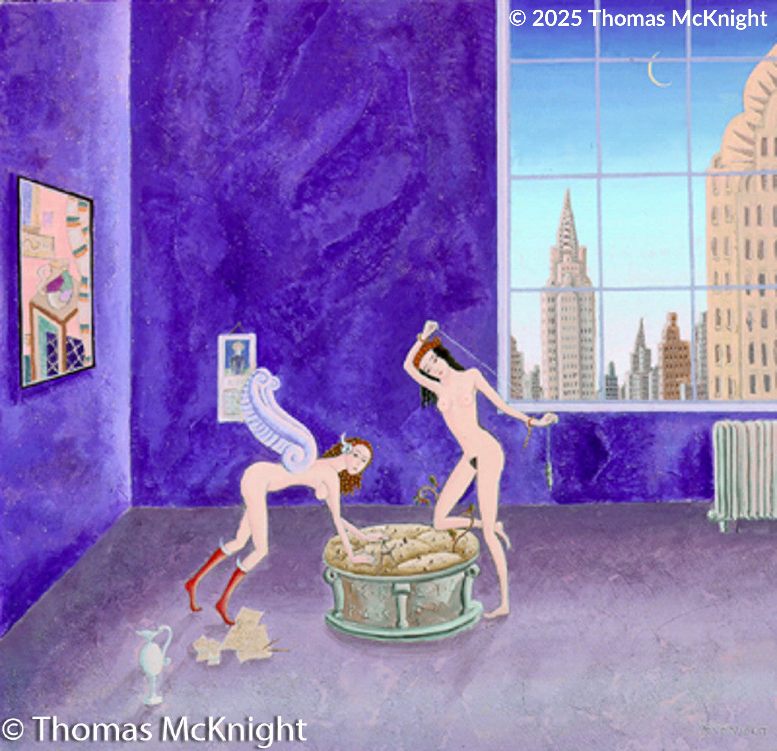 Nymphs of Manhattan Acrylic on Canvas acrylic on canvas