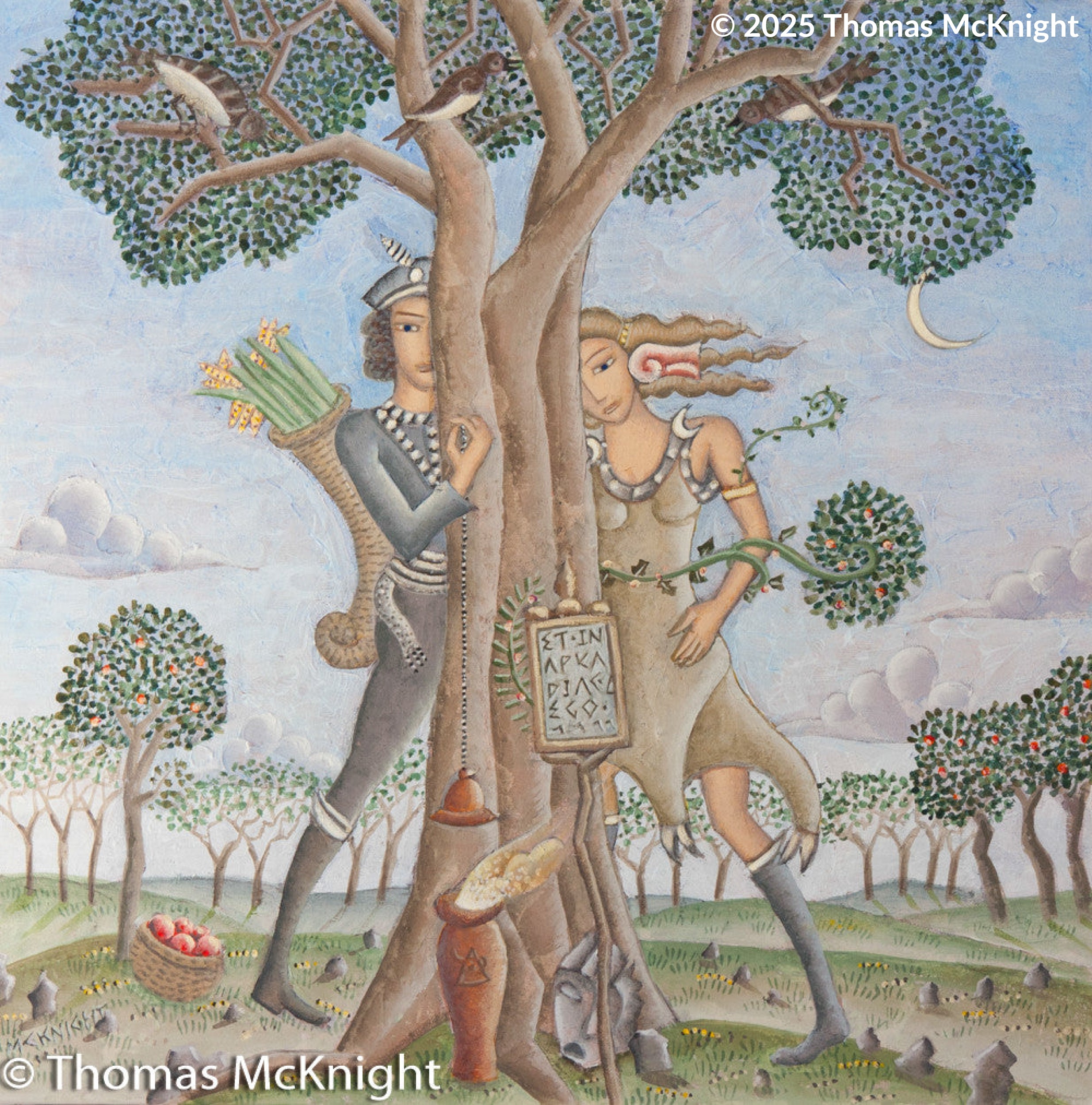 Nymphs of the Magic Woods Acrylic on Canvas acrylic on canvas