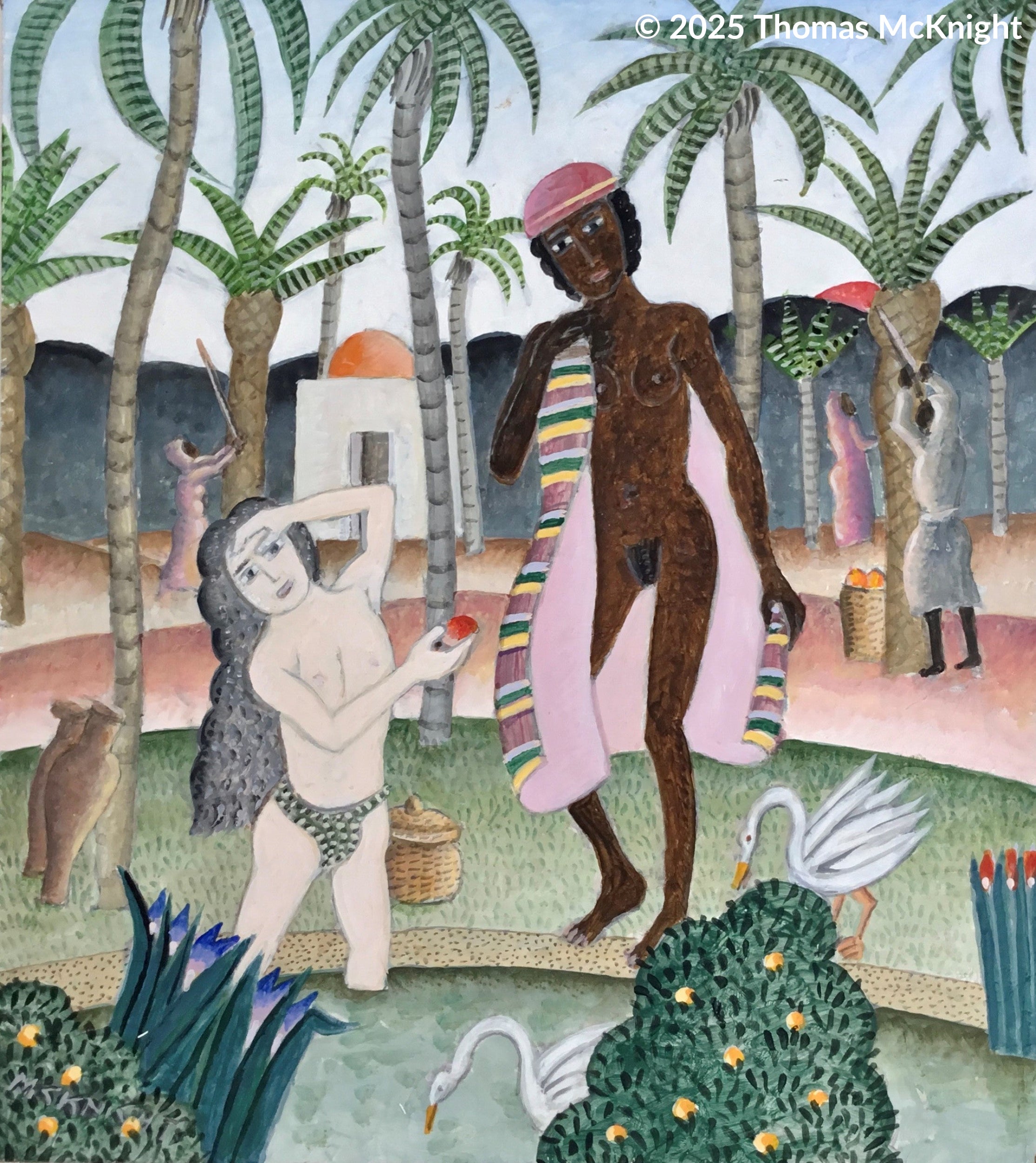 Oasis with Isis acrylic on canvas