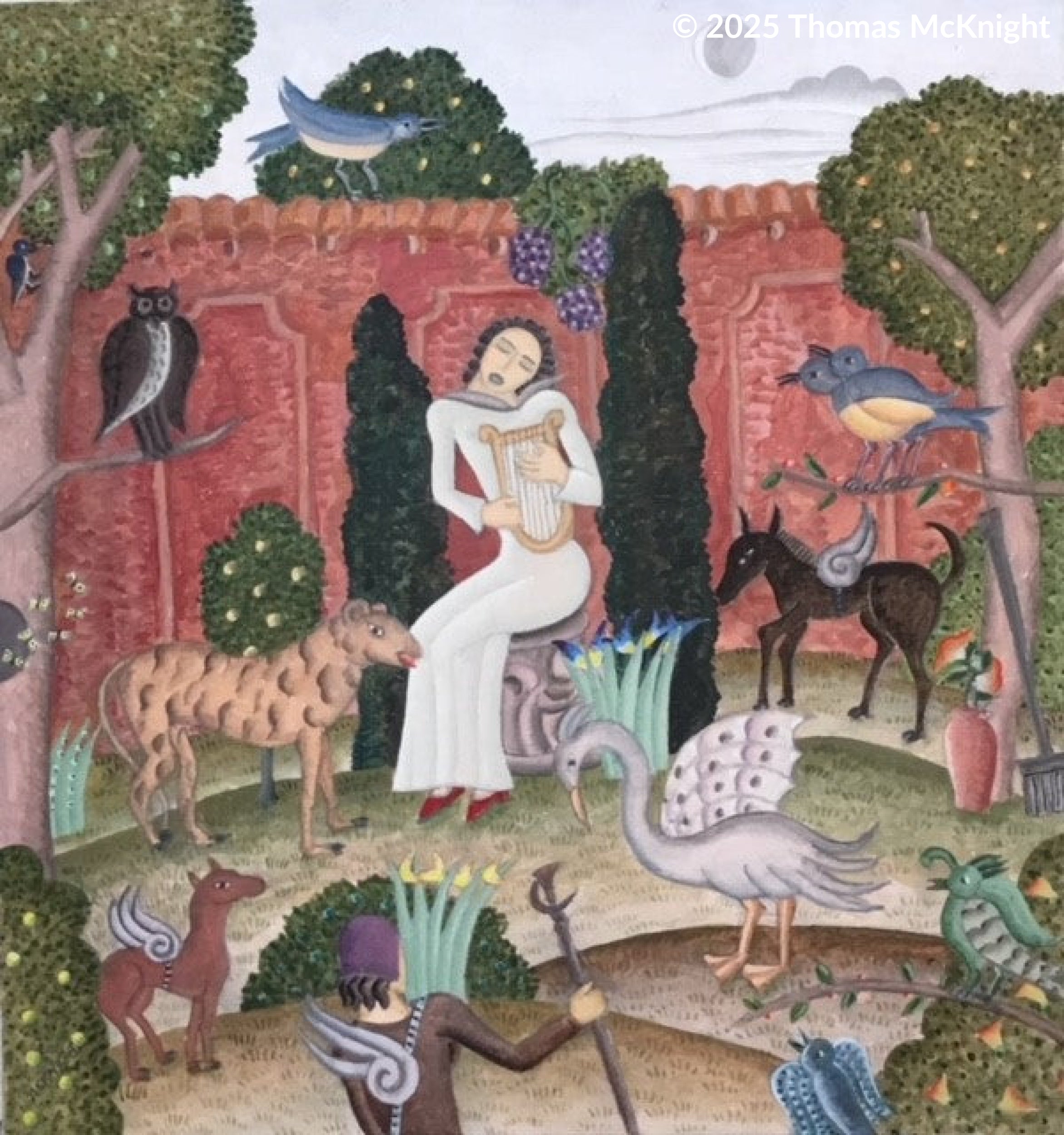 Orpheus and the Animals acrylic on canvas