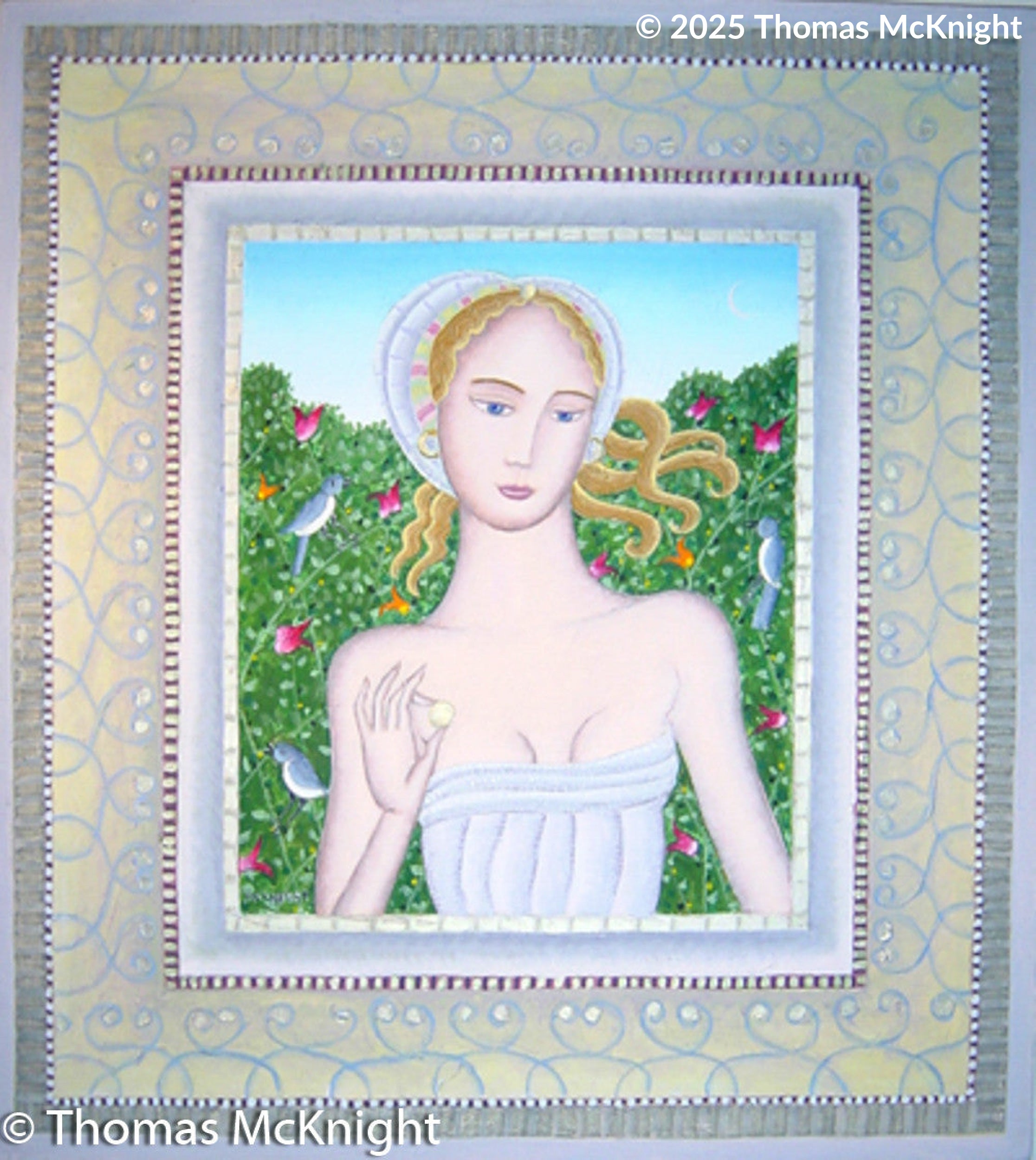 Renaissance Muse Acrylic on Canvas acrylic on canvas
