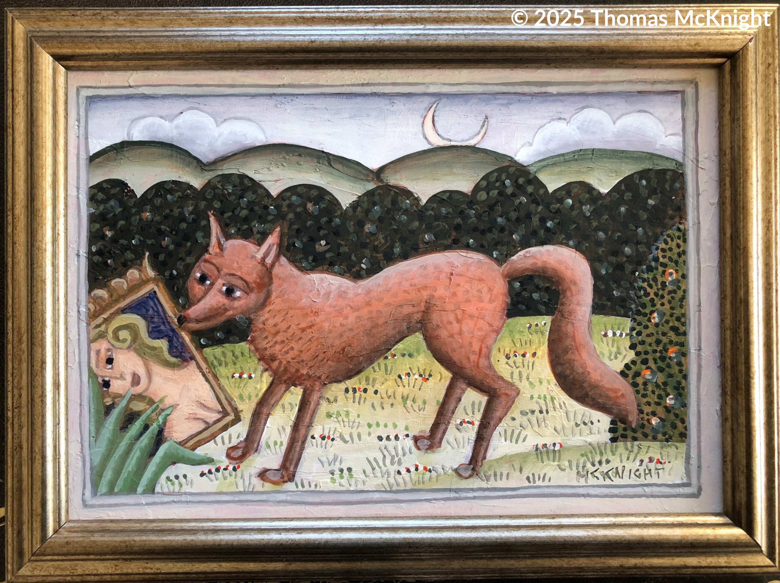 Roaming Red Fox Acrylic on Canvas Acrylic on Panel