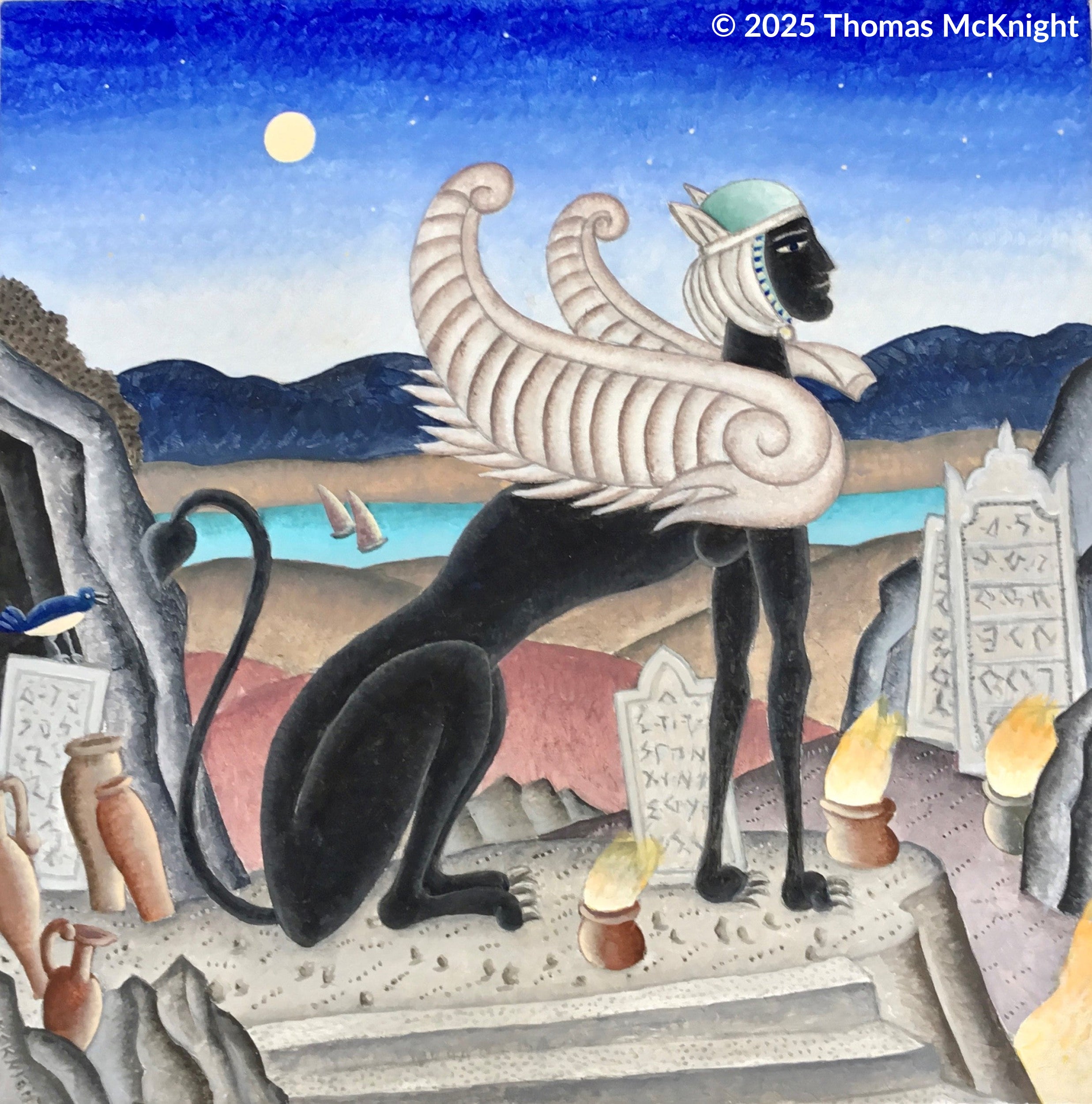 Sphinx: Nubia acrylic on canvas