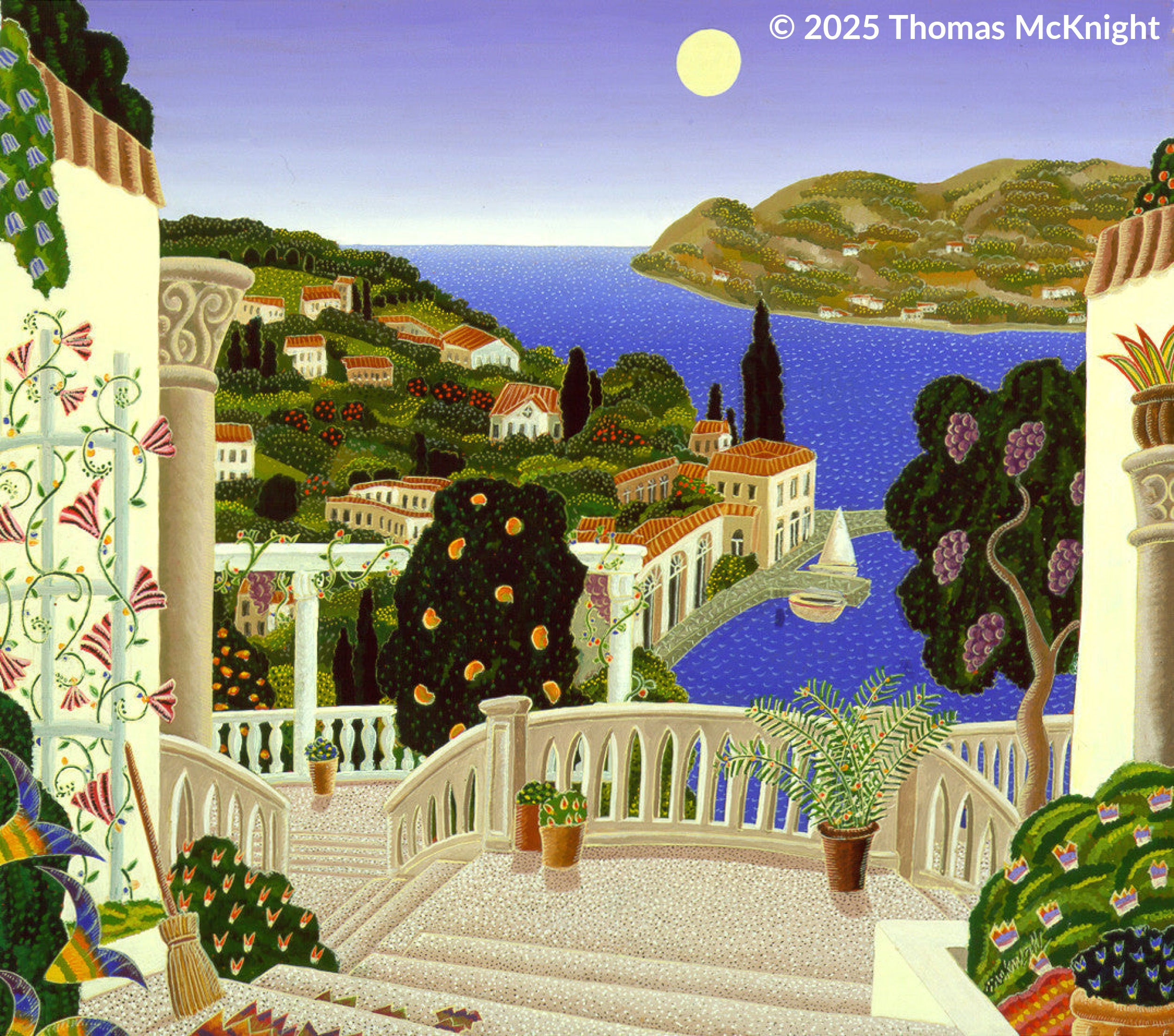 St. Jean Garden casein on paper