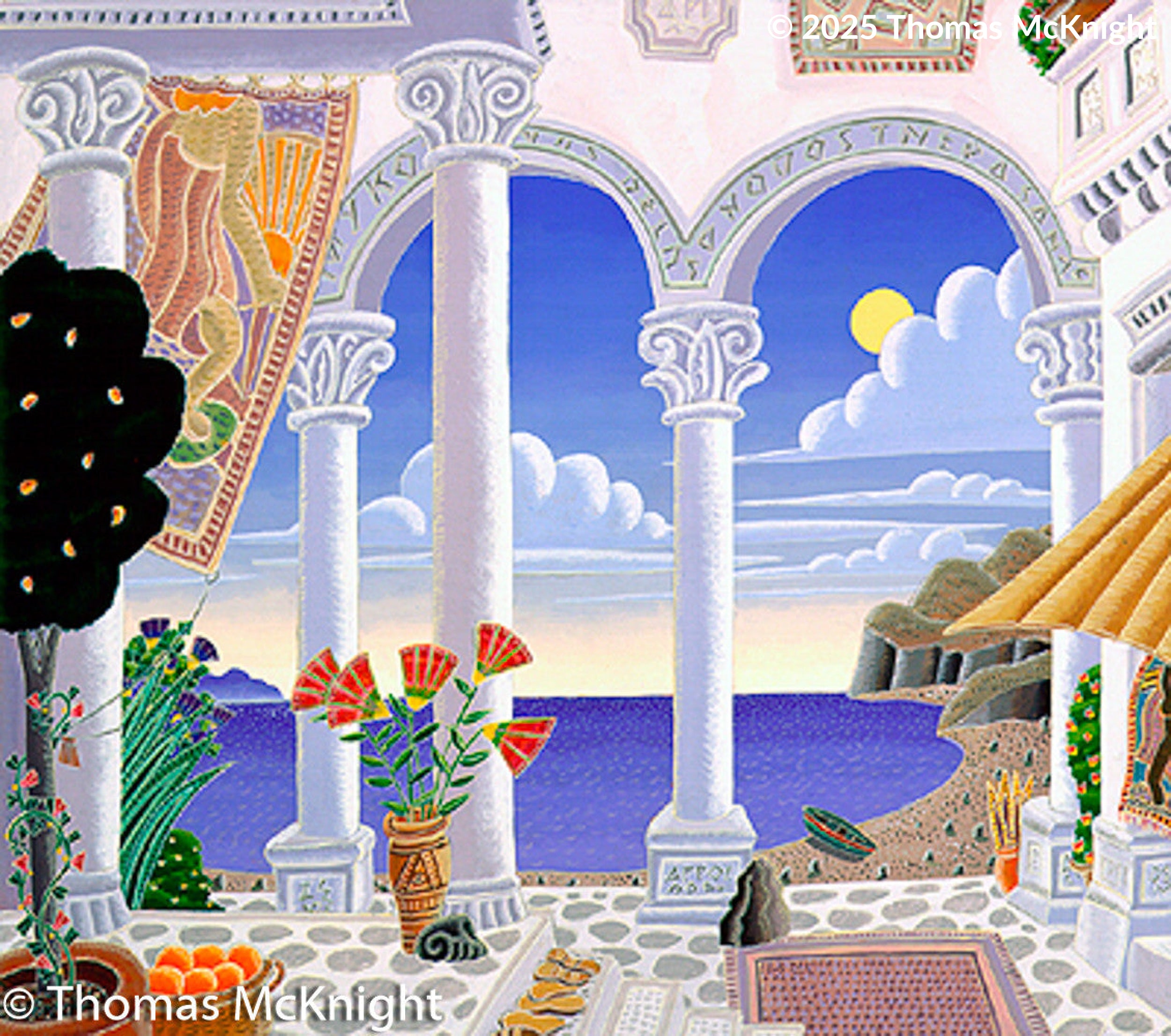 Temple Precinct Paper silkscreen