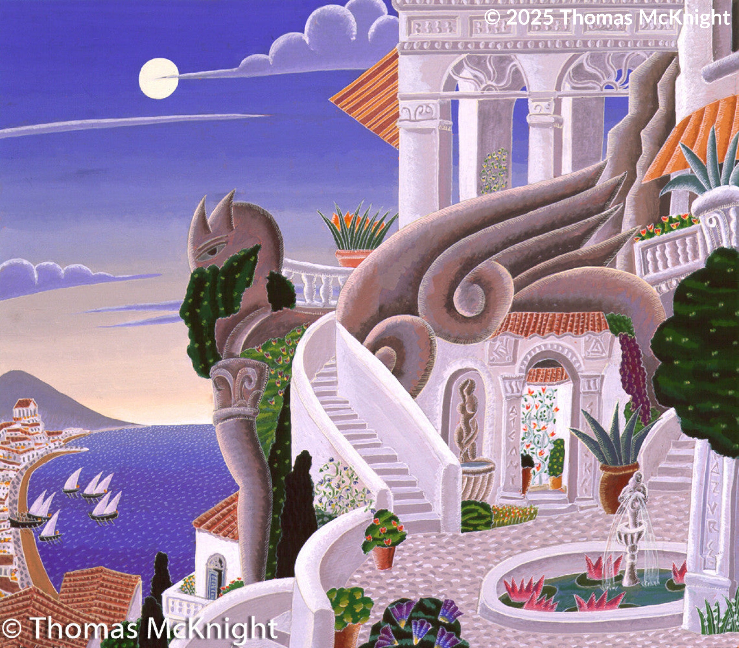 Town of the Sphynx Acrylic on Canvas acrylic on canvas