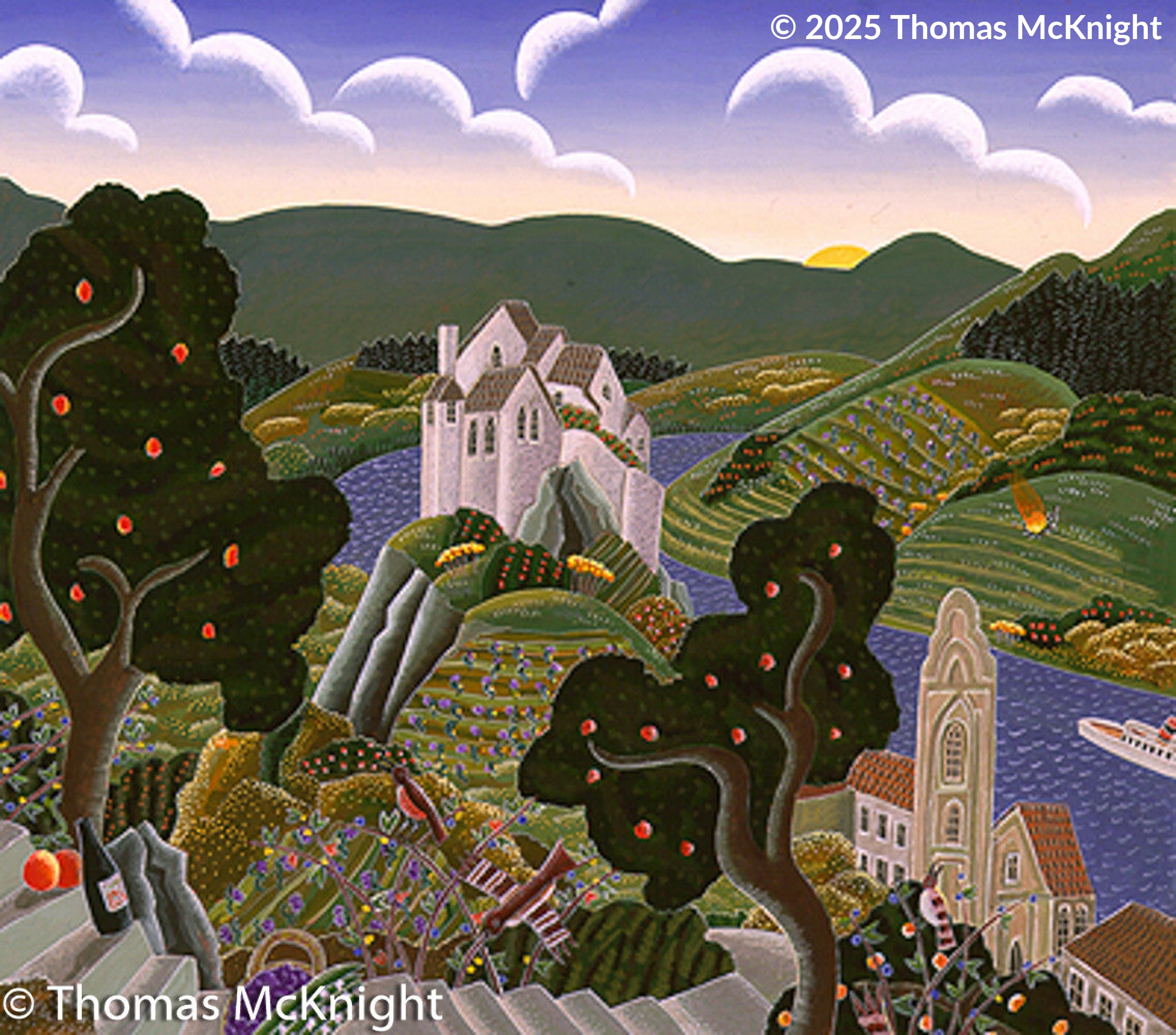 Wachau/Austria Wachau Valley casein on paper