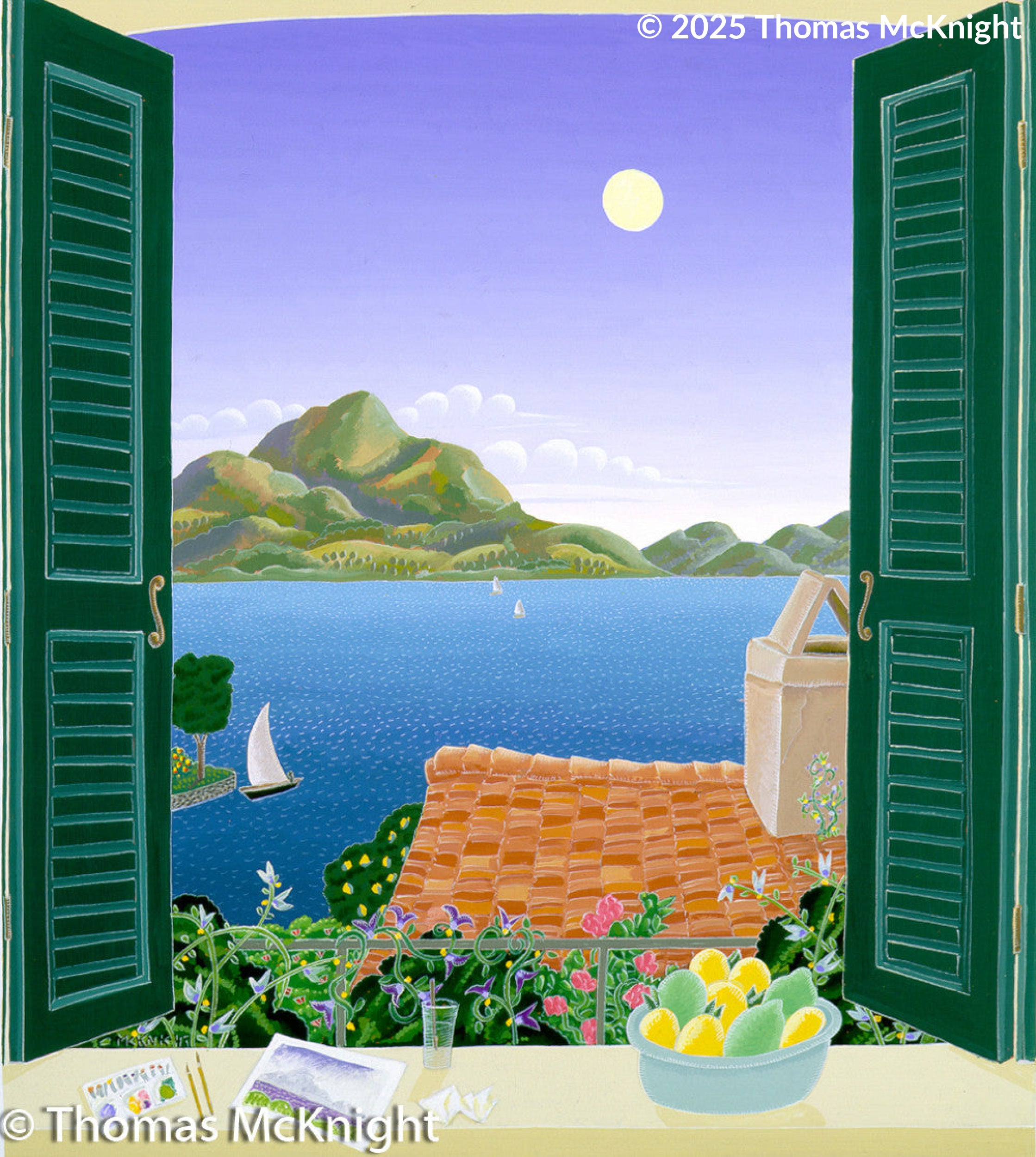 Window on Lake Como Giclee Giclee