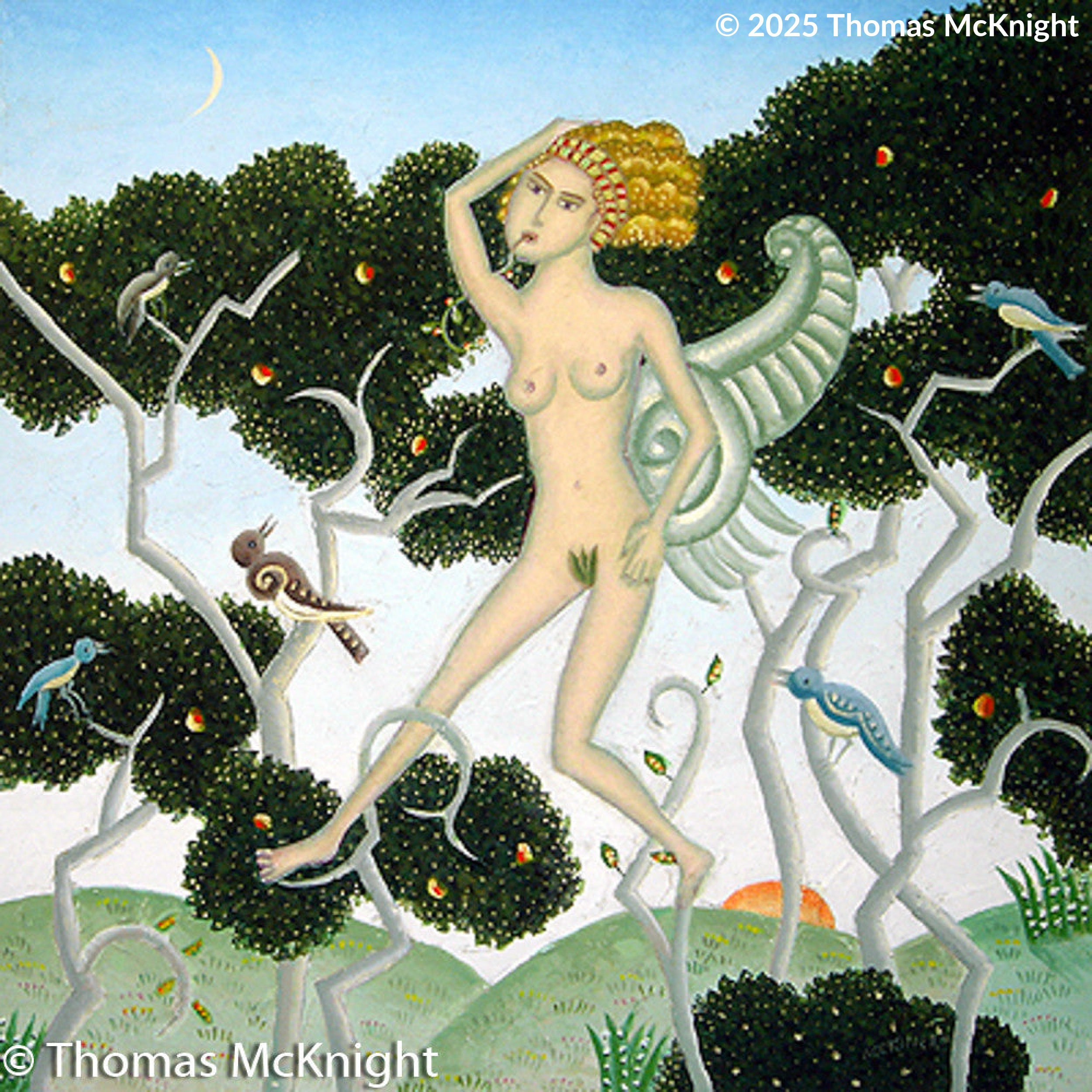 Wood Nymph Right Acrylic on Canvas acrylic on canvas