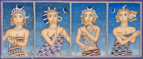 Four Blue Muses