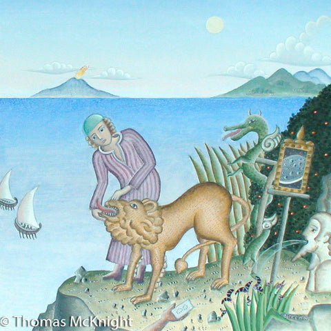 Egyptian with Lion