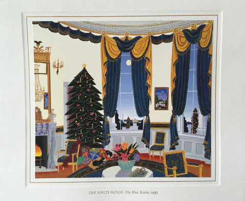 Christmas Card - Official White House Christmas Card for 1995 The Blue Room