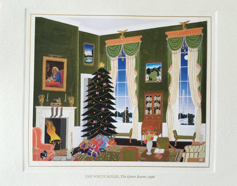 Christmas Card - Official White House Christmas Card for 1996 The Green Room