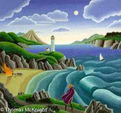 Lighthouse with Wanderer
